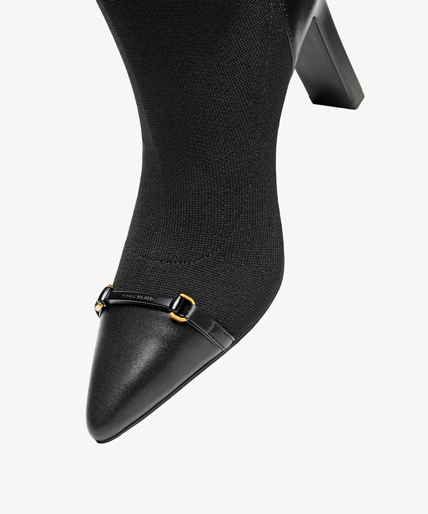 LuxeBit Pointed Toe Heeled Ankle Boot - Image 10