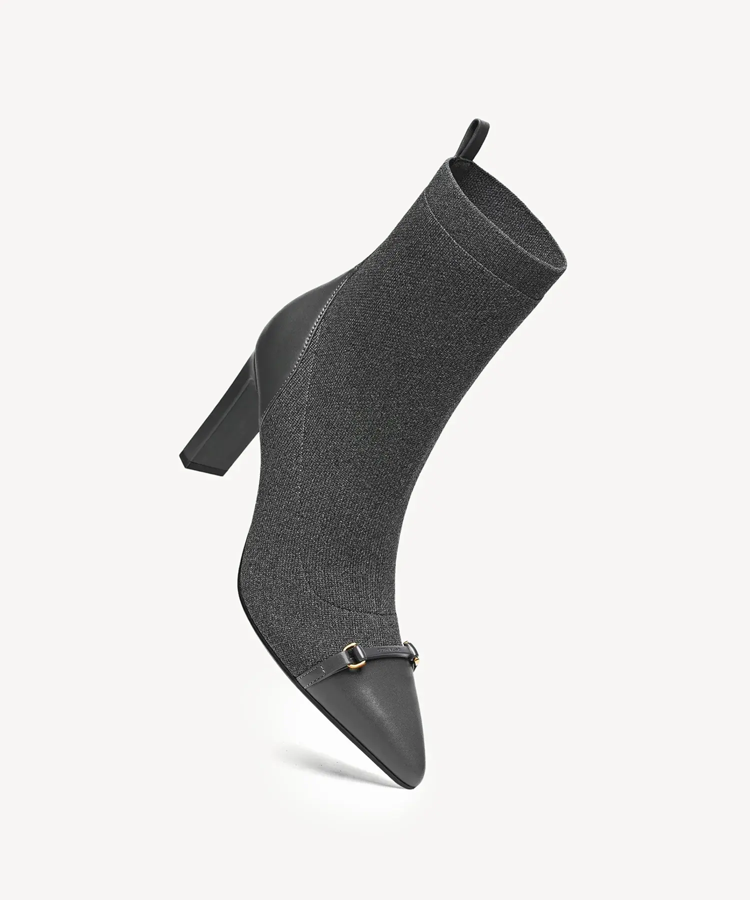 LuxeBit Pointed Toe Heeled Ankle Boot - Image 3