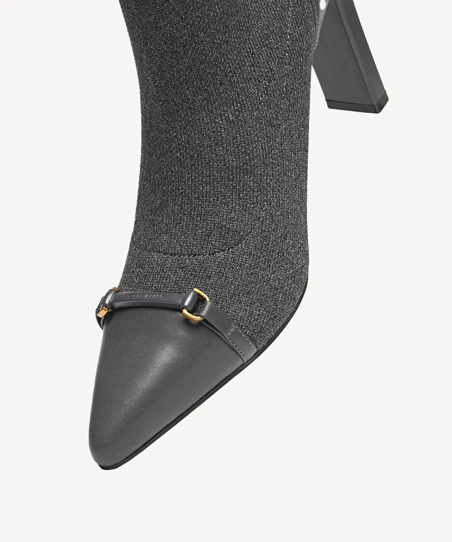 LuxeBit Pointed Toe Heeled Ankle Boot - Image 4