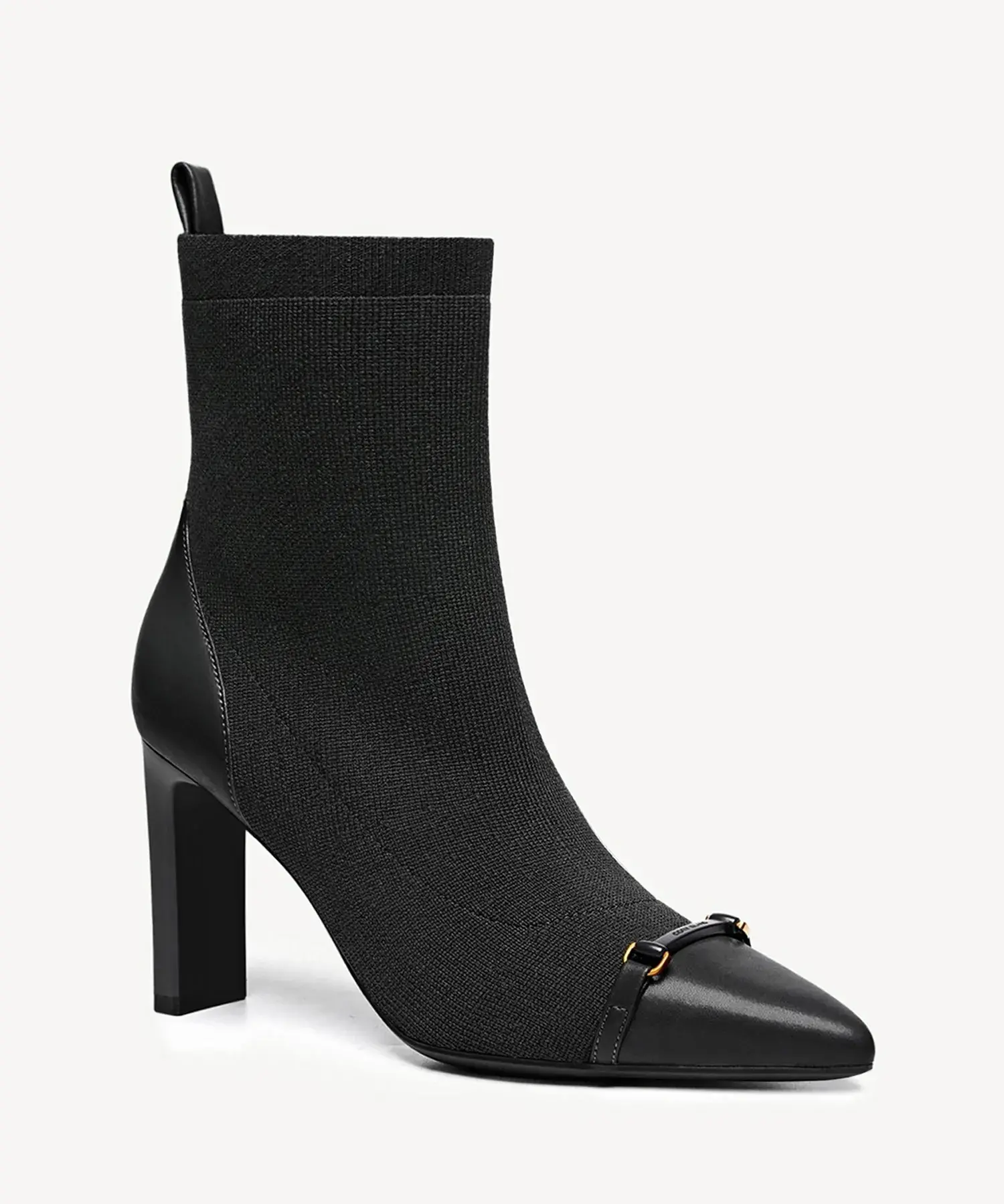 LuxeBit Pointed Toe Heeled Ankle Boot - Image 7