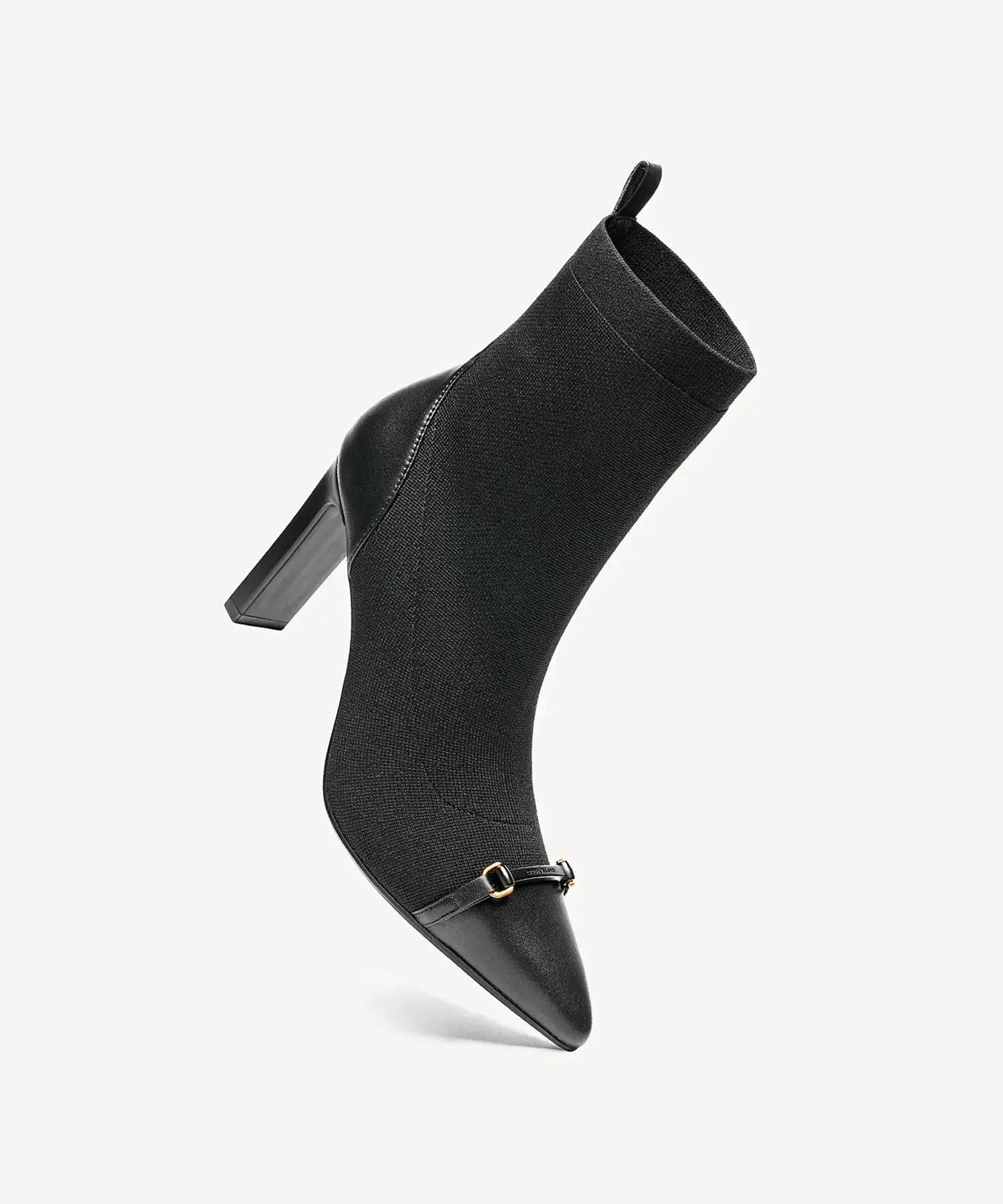 LuxeBit Pointed Toe Heeled Ankle Boot - Image 9