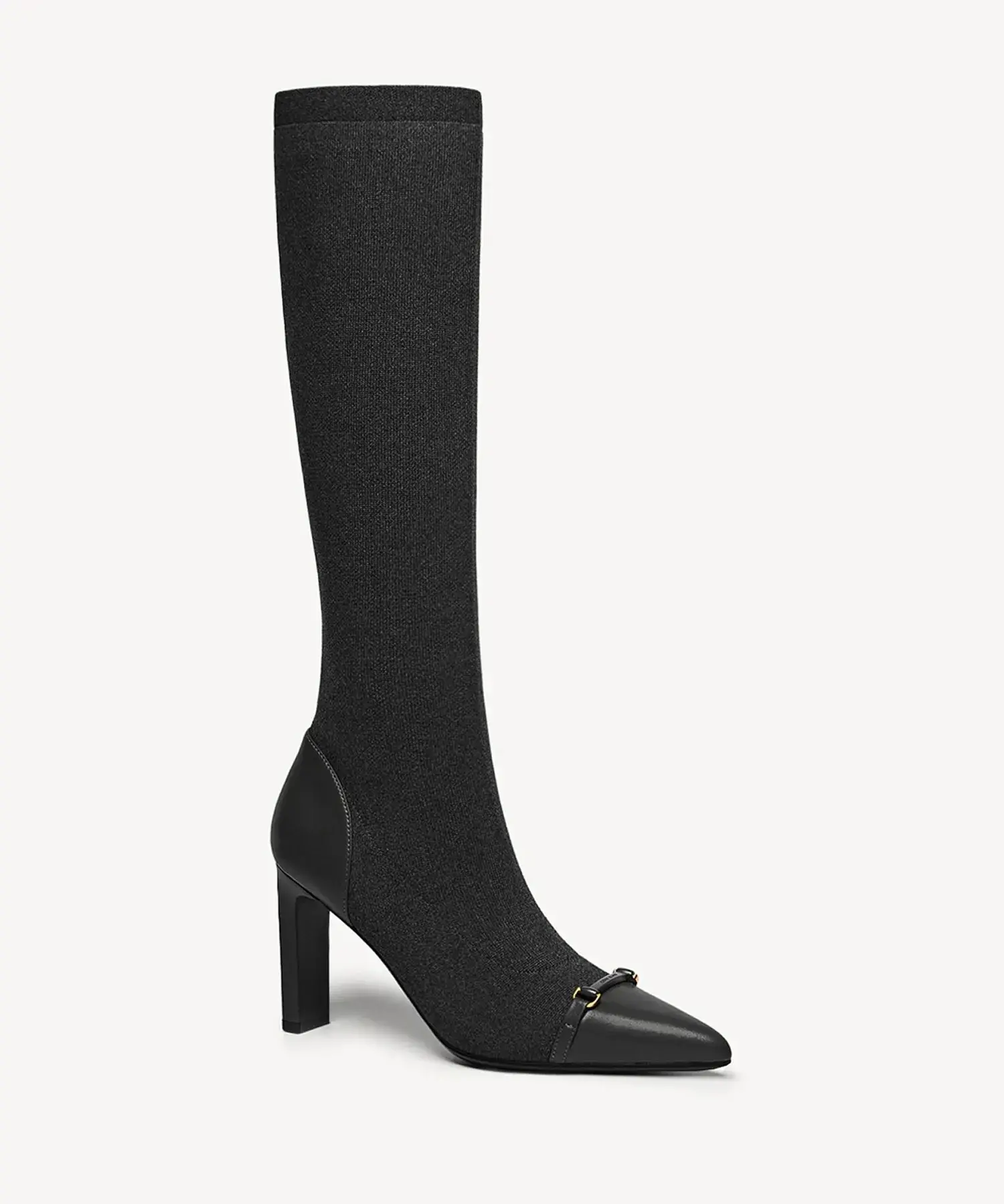 LuxeBit Pointed Toe Heeled High Boot