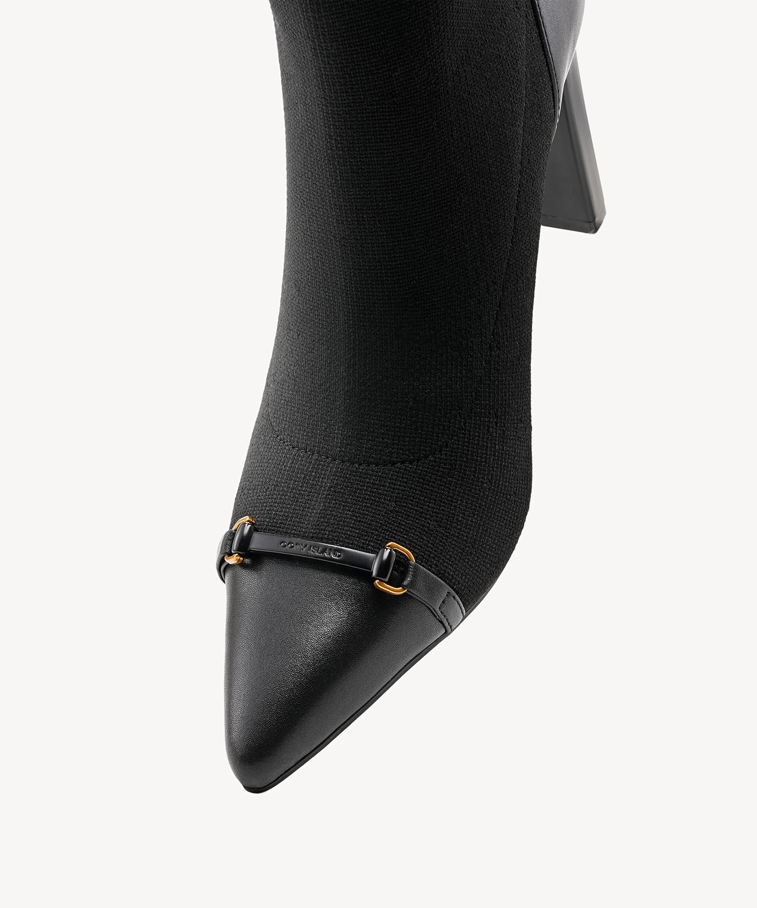 LuxeBit Pointed Toe Heeled High Boot - Image 4