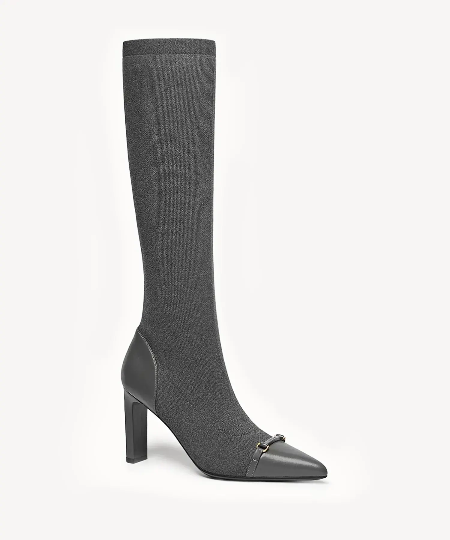 LuxeBit Pointed Toe Heeled High Boot - Image 7