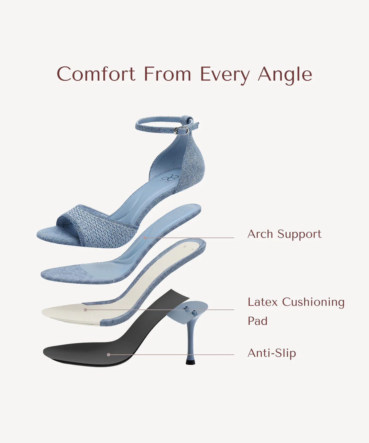 Minimalist Ankle Strap Heeled Sandal - Image 38