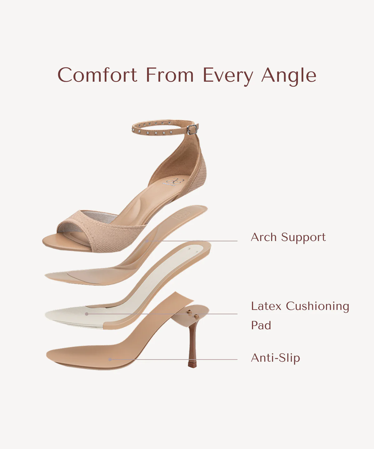 Minimalist Ankle Strap Heeled Sandal - Image 3