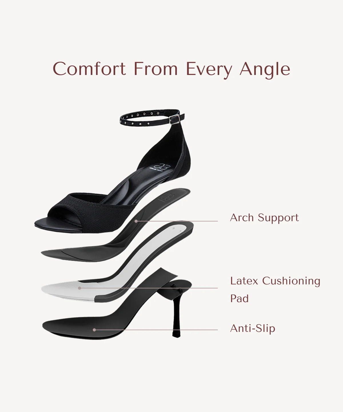 Minimalist Ankle Strap Heeled Sandal - Image 10