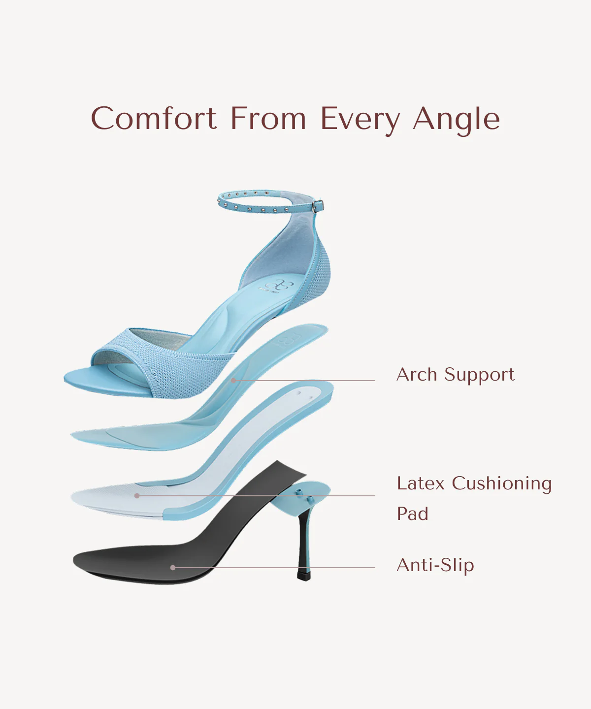 Minimalist Ankle Strap Heeled Sandal - Image 17