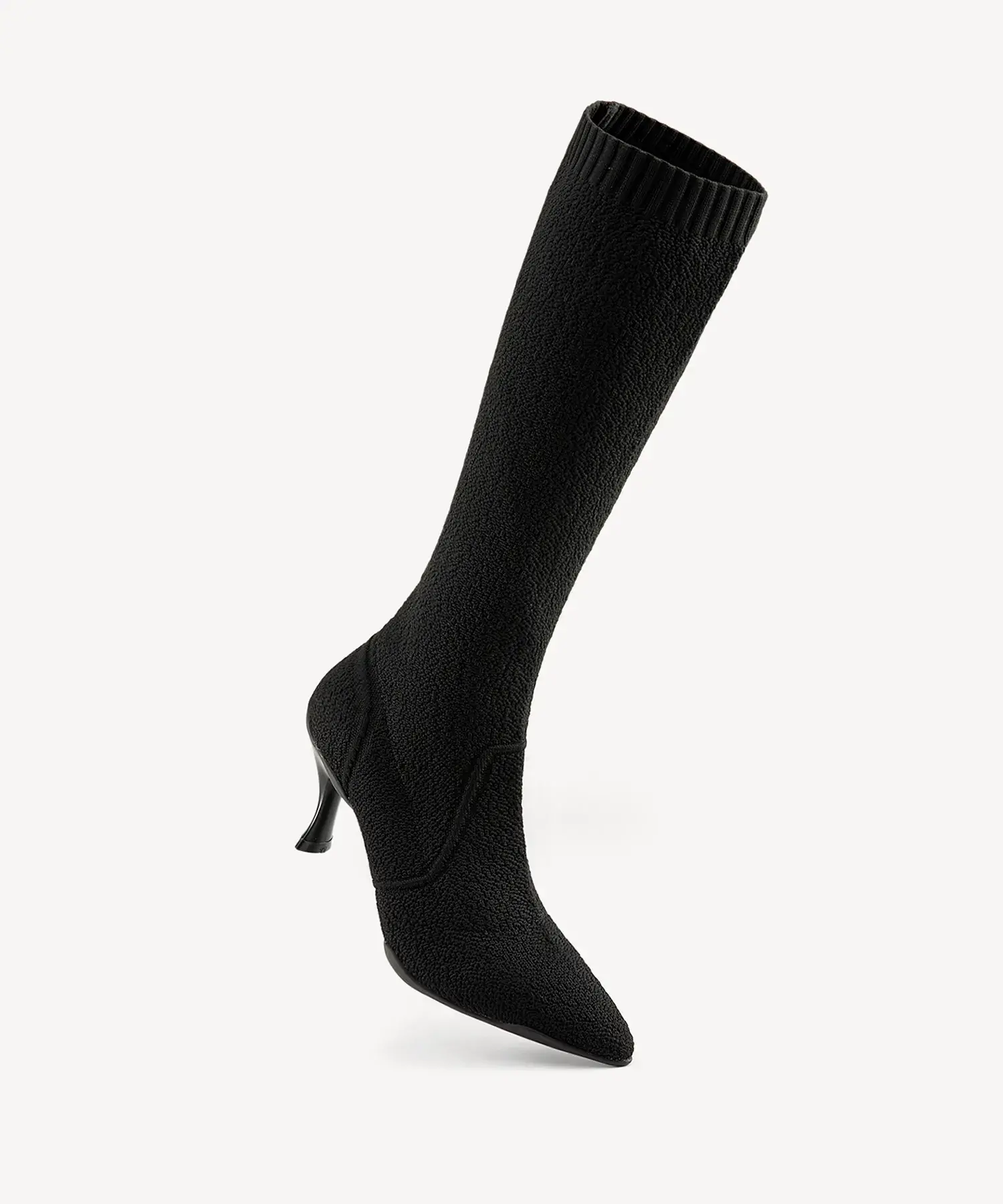 BelleVoyage Minimalist Pointed Toe Heeled Long Boot - Image 15