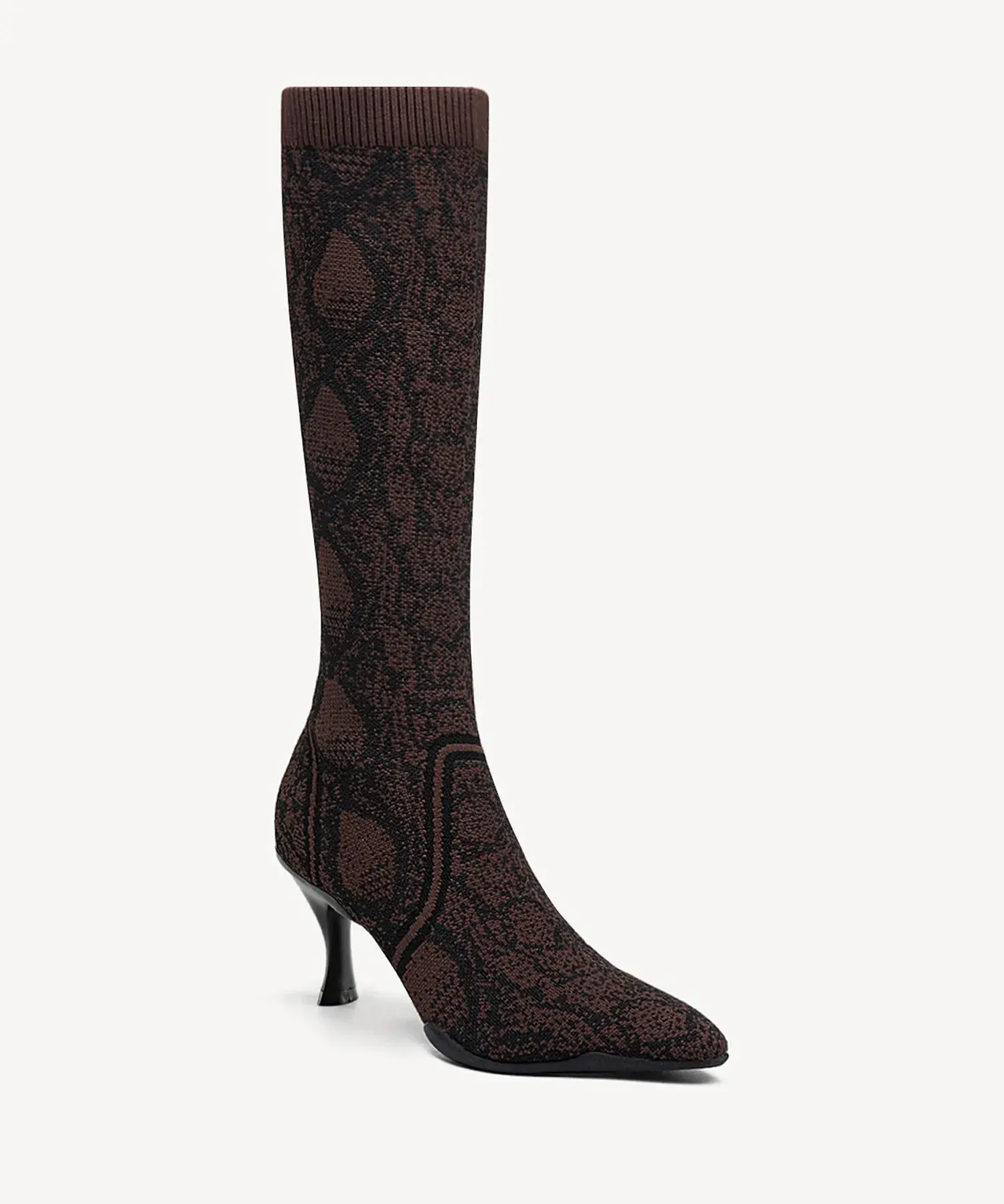 BelleVoyage Minimalist Pointed Toe Heeled Long Boot - Image 42