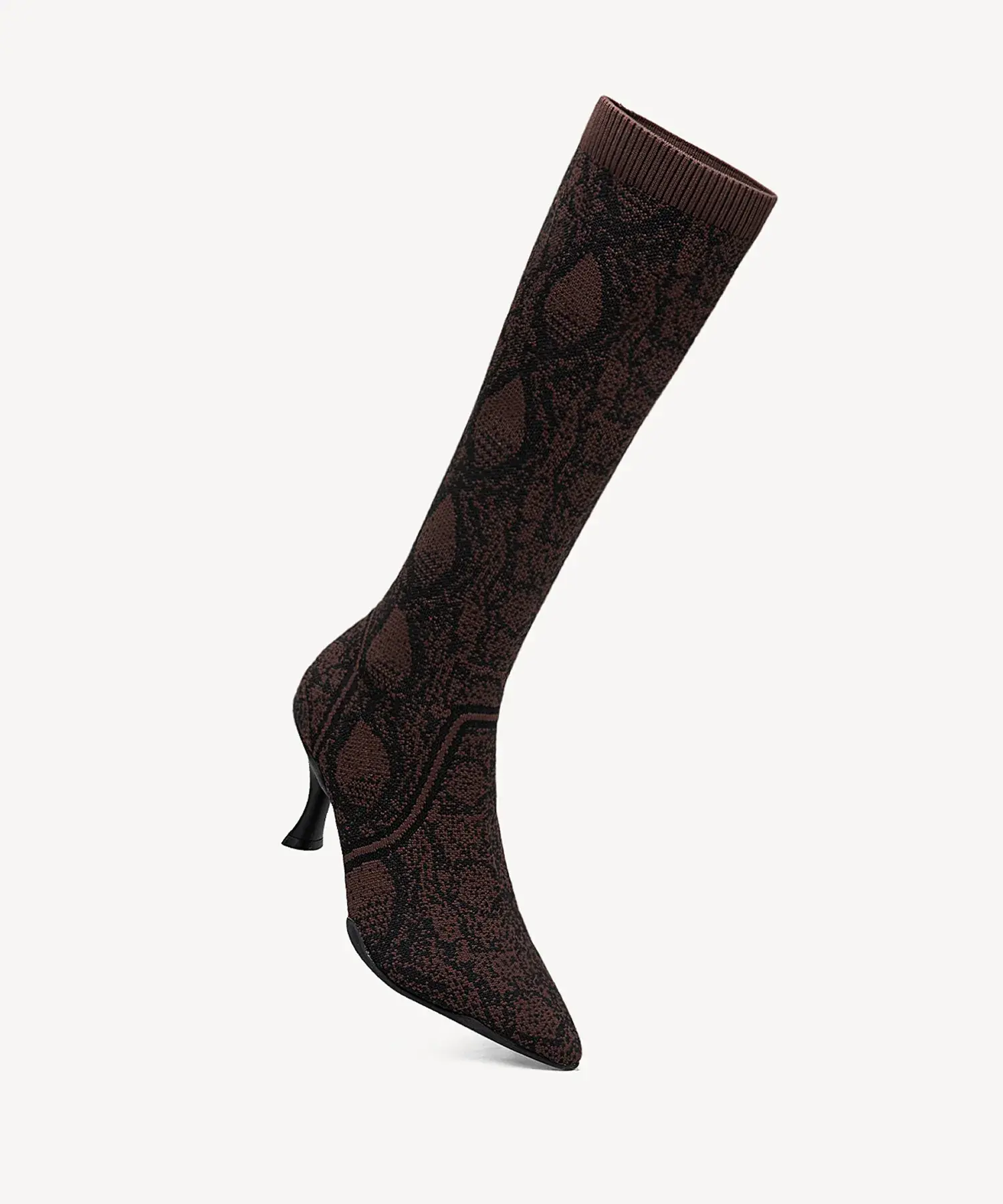 BelleVoyage Minimalist Pointed Toe Heeled Long Boot - Image 44