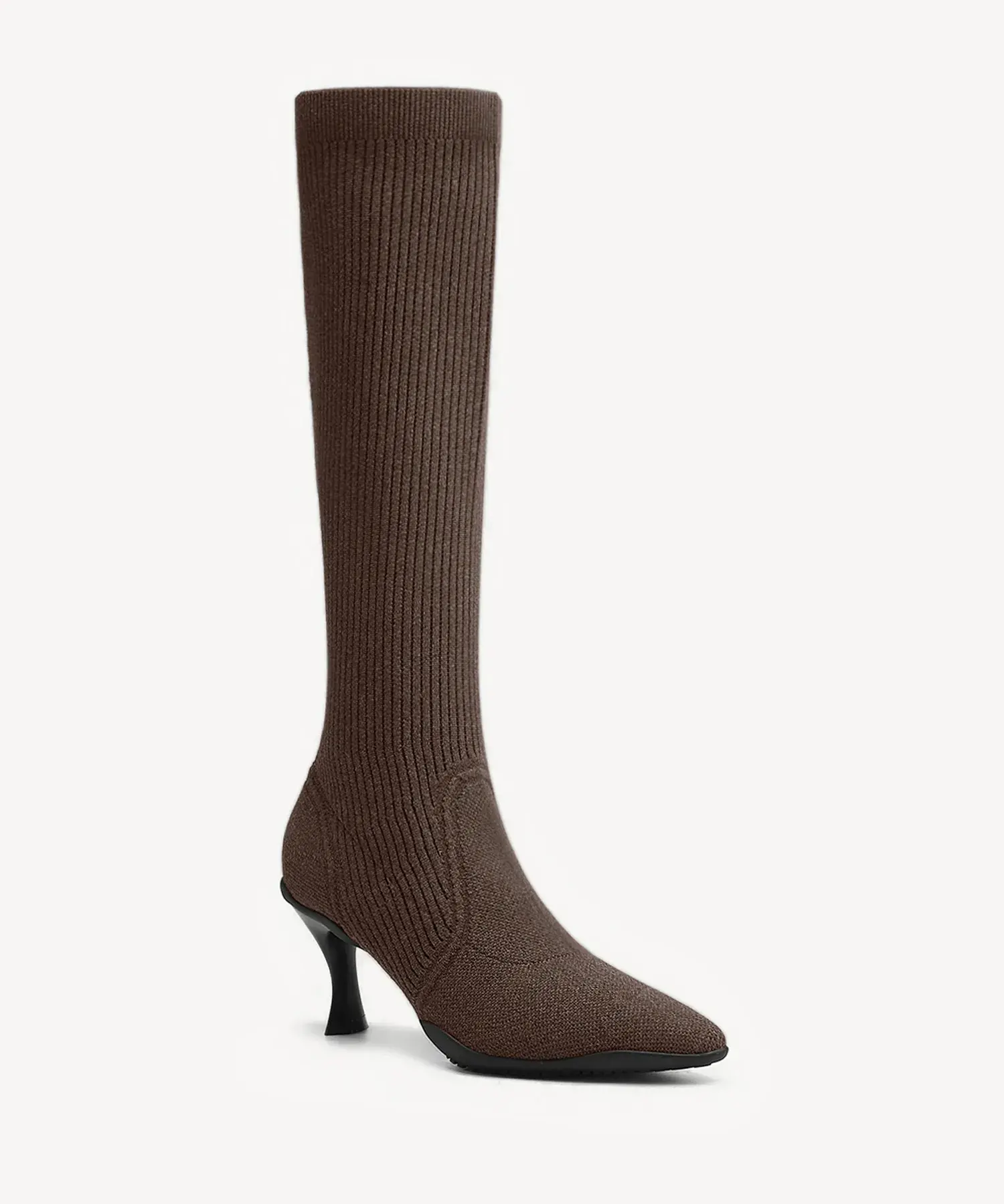 BelleVoyage Warm-Lined Pointed Toe Heeled Long Boot - Image 7