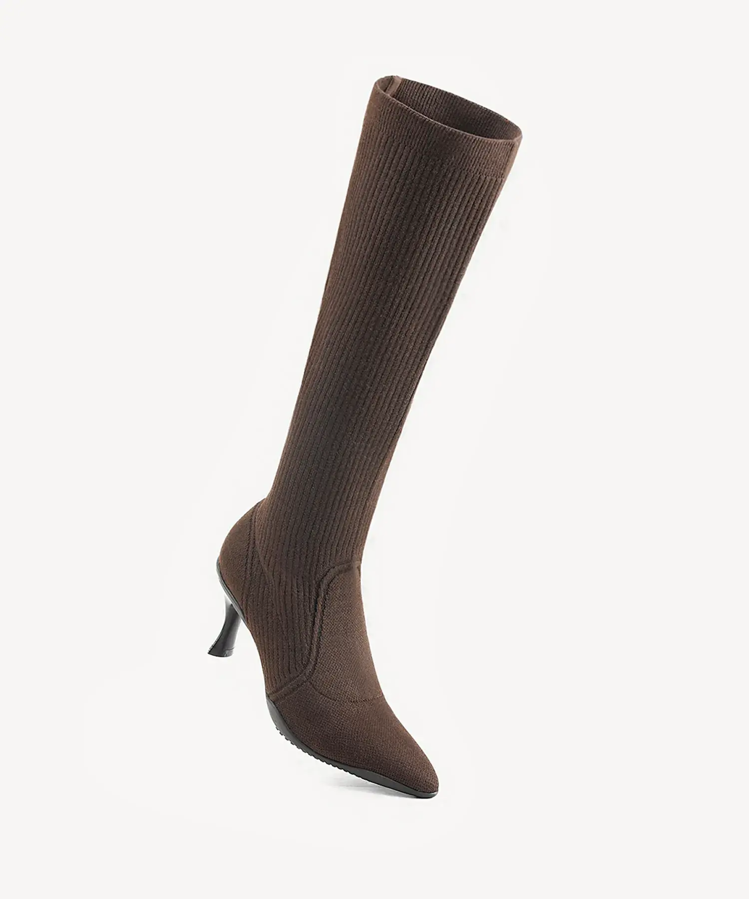 BelleVoyage Warm-Lined Pointed Toe Heeled Long Boot - Image 9