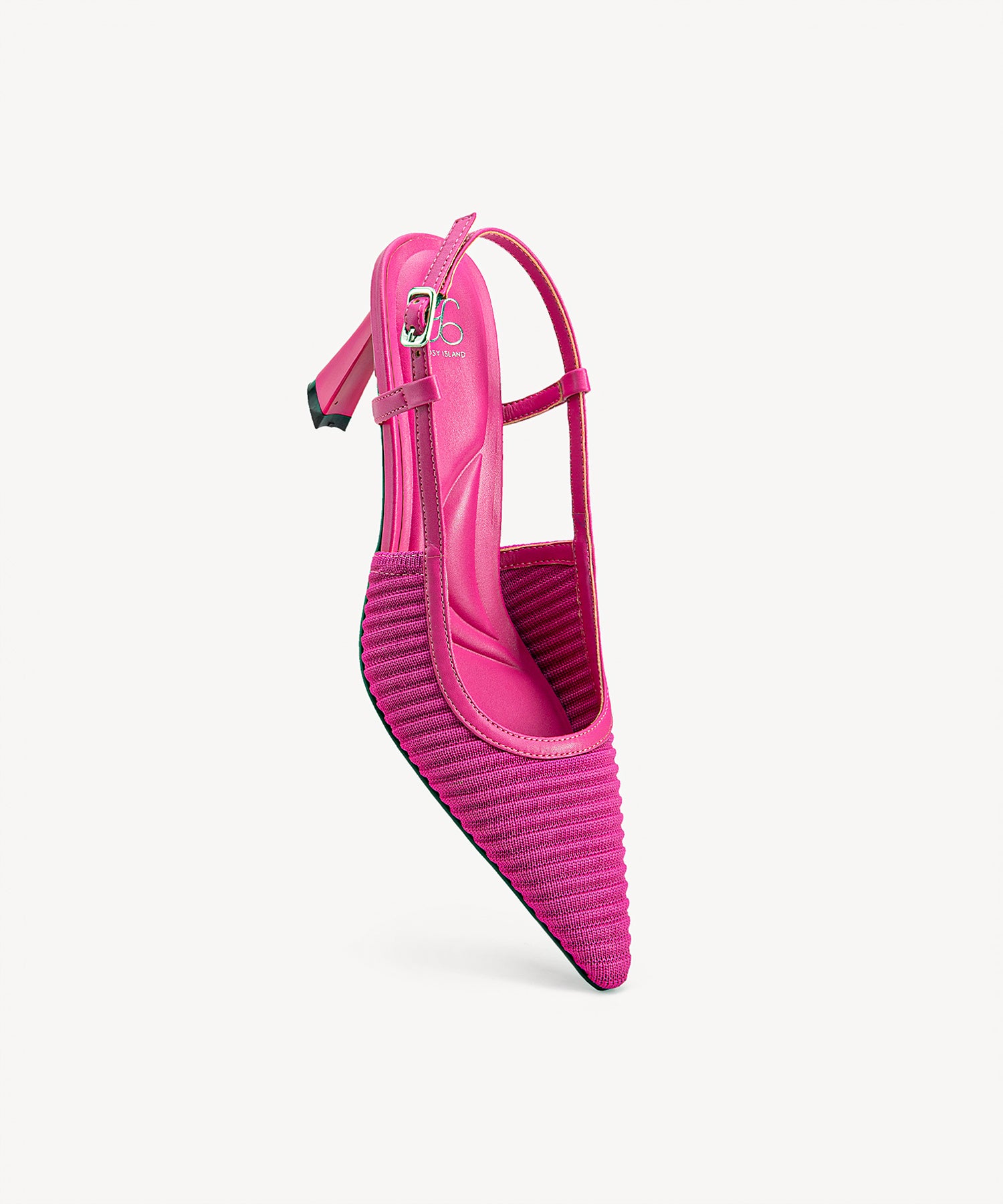 Minimalist Weave Pointed Toe Heeled Slingback - Image 15