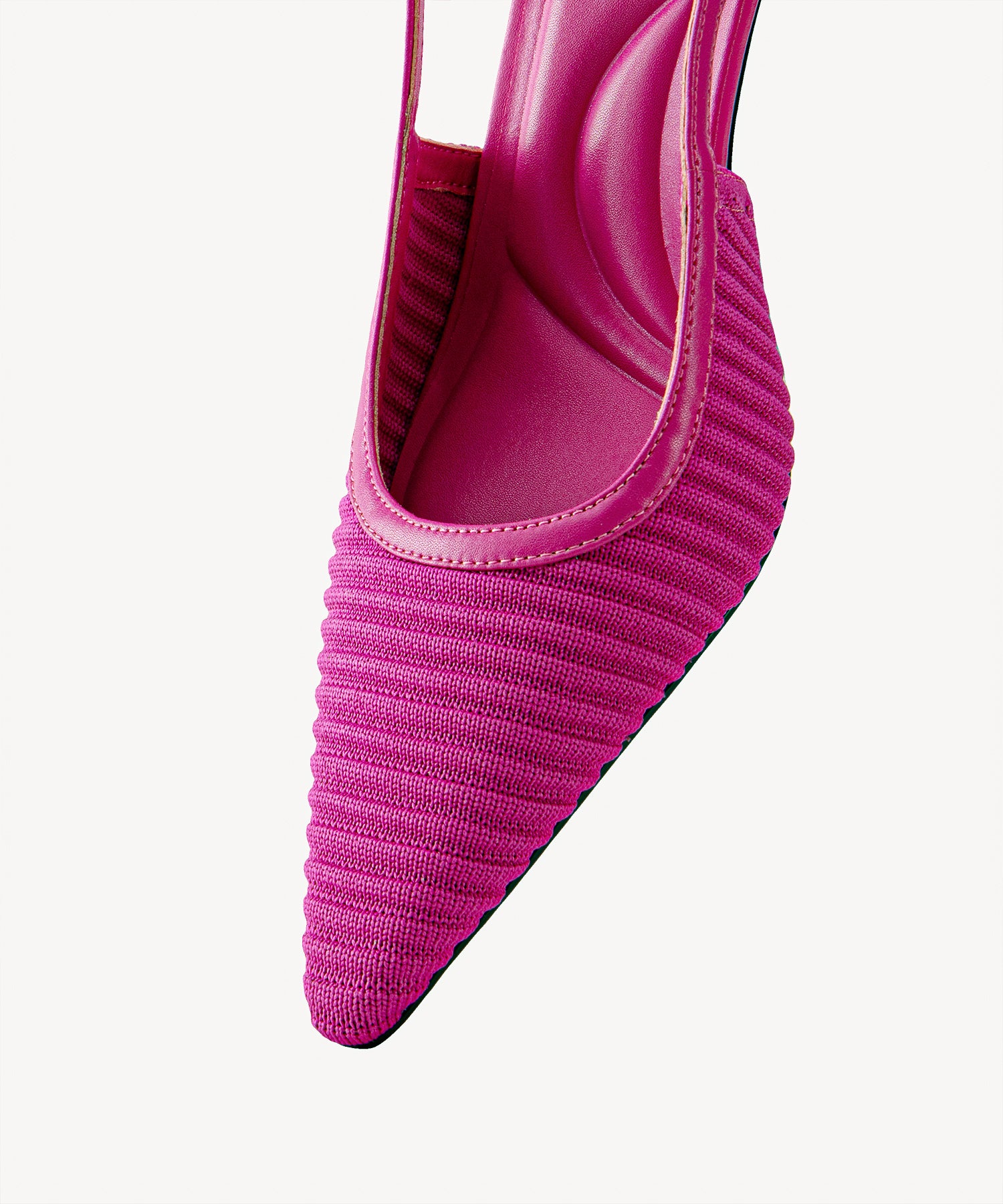 Minimalist Weave Pointed Toe Heeled Slingback - Image 16