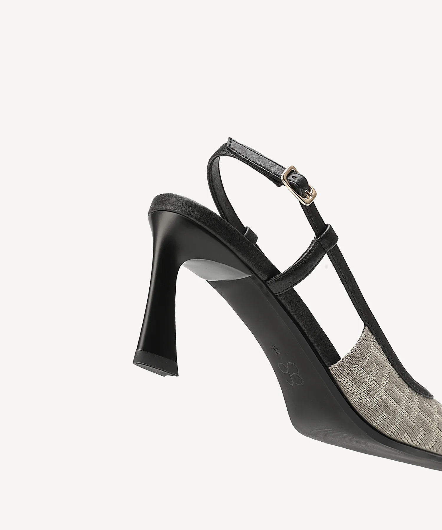 Minimalist Weave Pointed Toe Heeled Slingback - Image 5