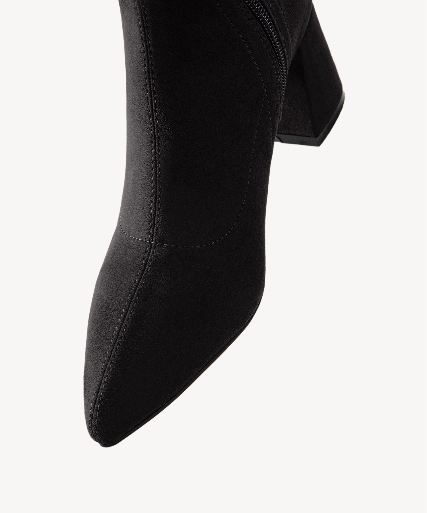 Minimalist Zipper Pointed Toe High Boot - Image 4