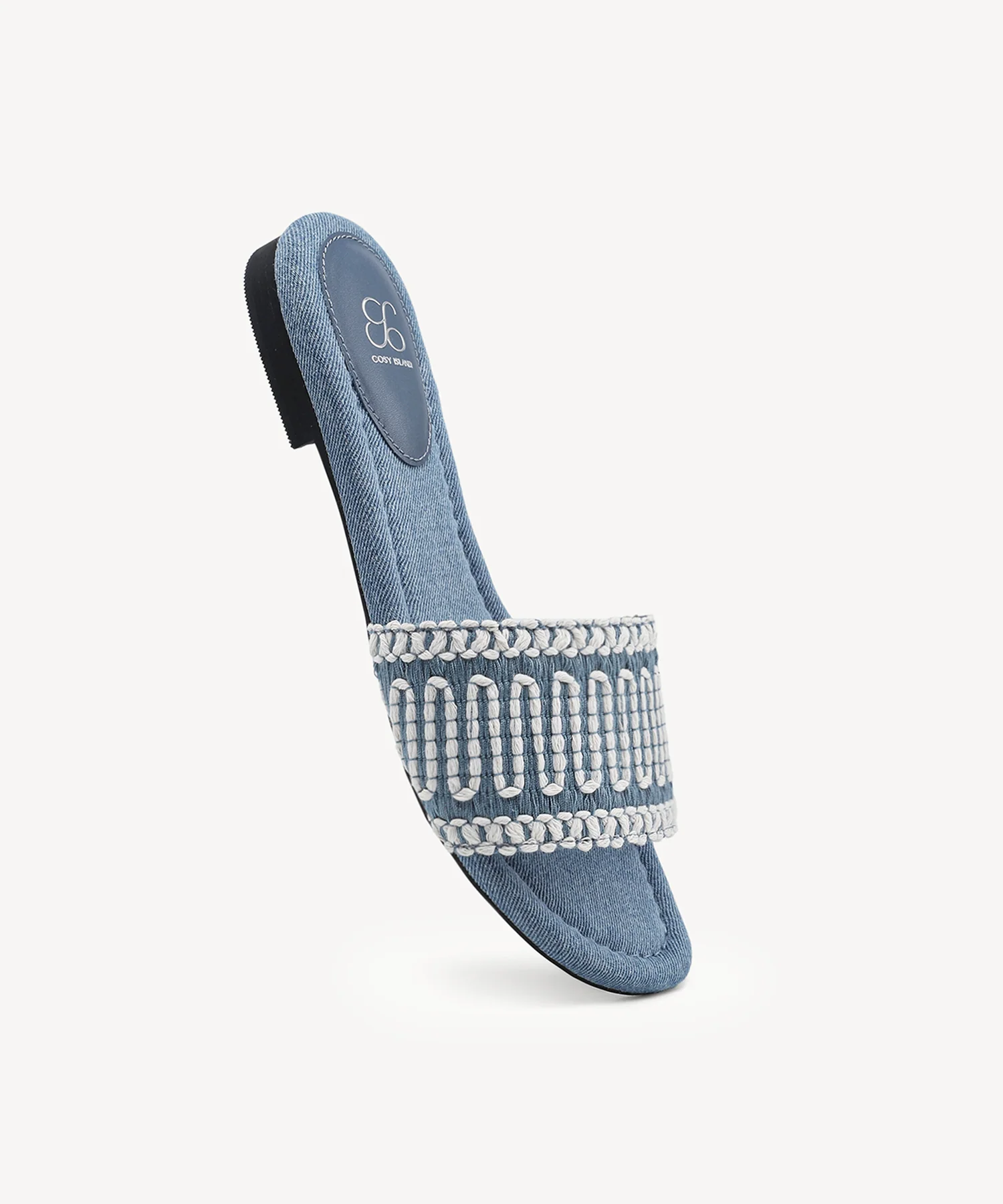 OasisSlide Soft Knit Open Toe Flat Sandal - Image 3