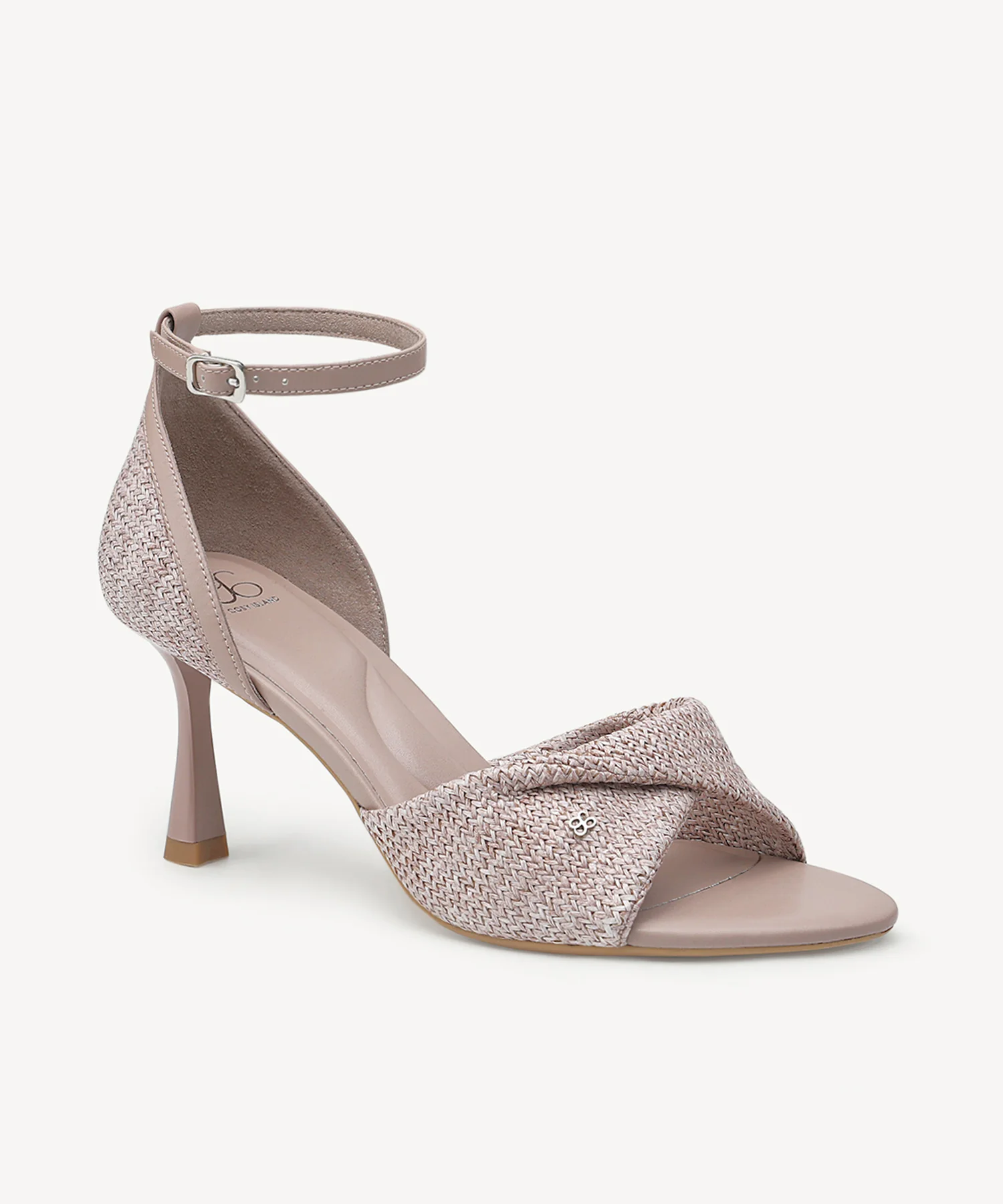 RaffiaGleam Ankle Strap Round Toe Heeled Sandal - Image 19