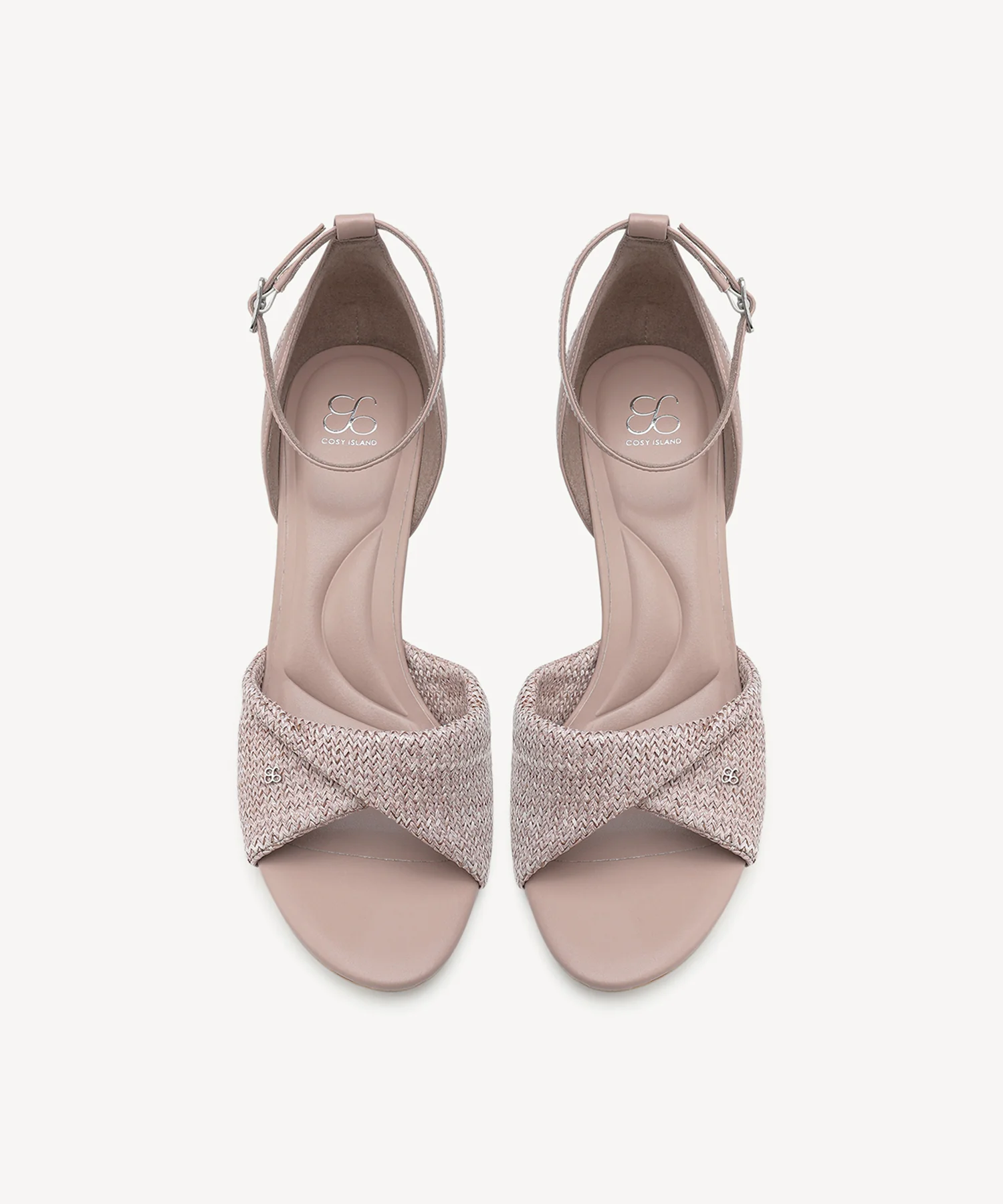 RaffiaGleam Ankle Strap Round Toe Heeled Sandal - Image 20