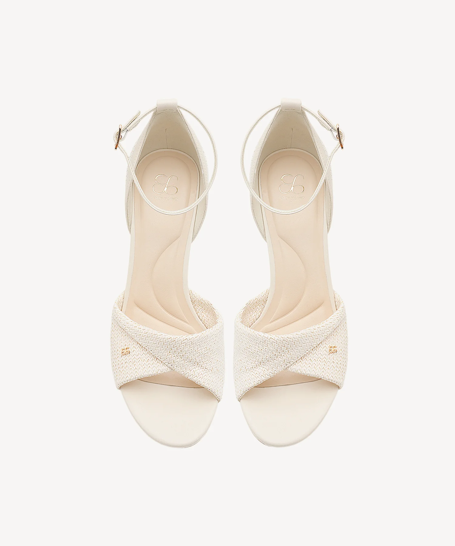 RaffiaGleam Ankle Strap Round Toe Heeled Sandal - Image 26