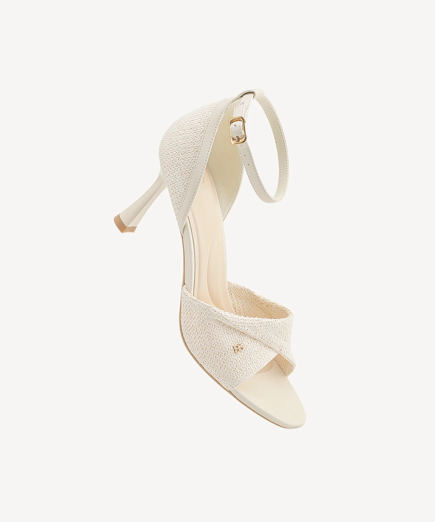 RaffiaGleam Ankle Strap Round Toe Heeled Sandal - Image 27
