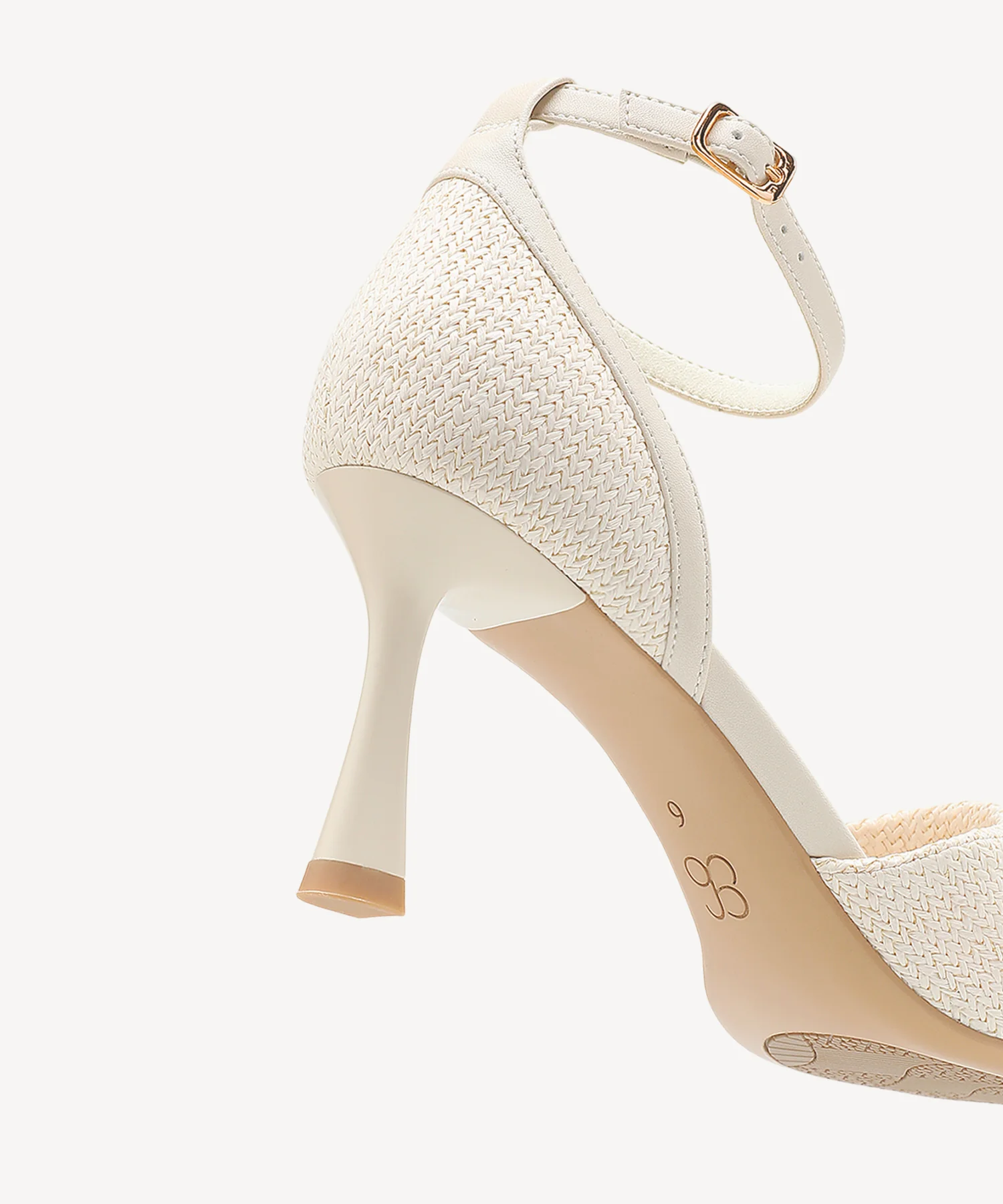 RaffiaGleam Ankle Strap Round Toe Heeled Sandal - Image 29