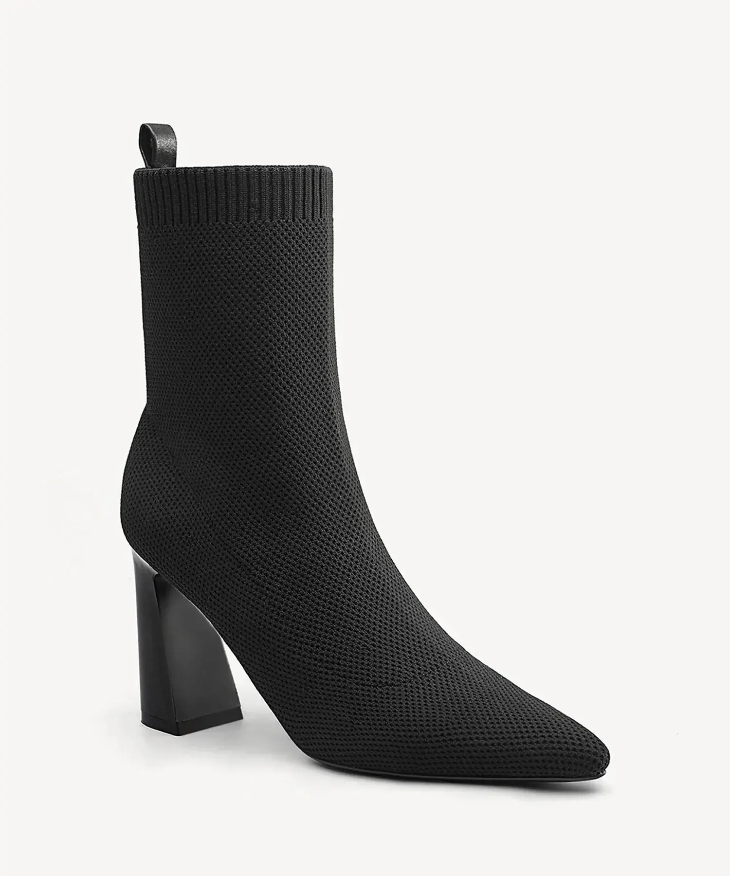 SculptFit Knit Block Heeled Ankle Boot