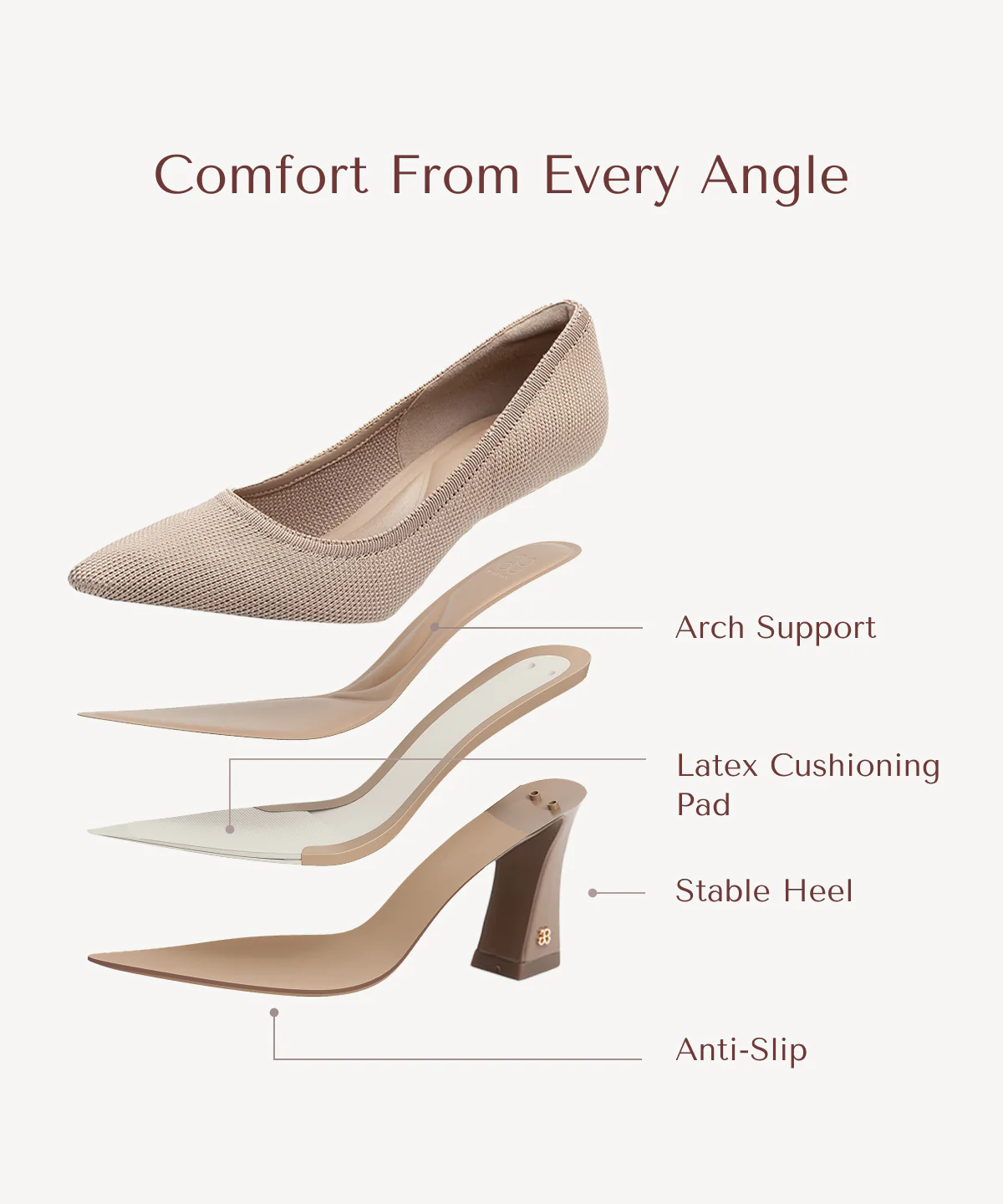 SerenTouch Pointed Toe Heeled Pump - Image 3