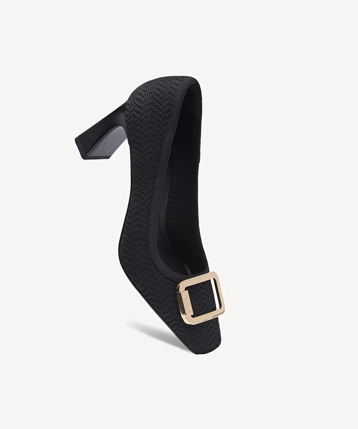 Signature Buckle Square Toe Heeled Pump - Image 3