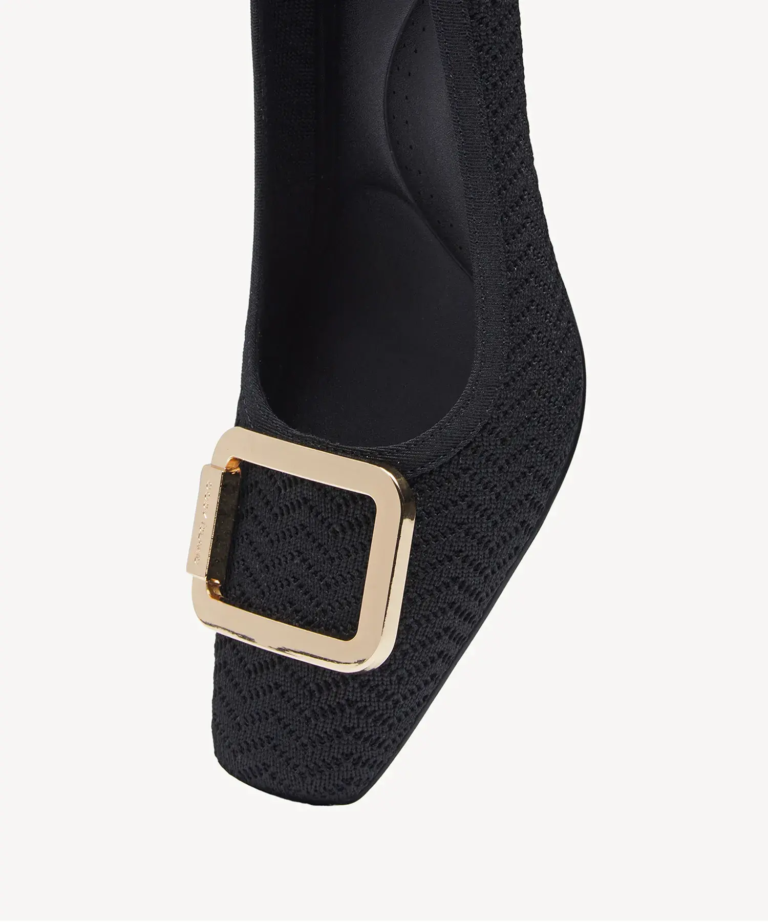 Signature Buckle Square Toe Heeled Pump - Image 4