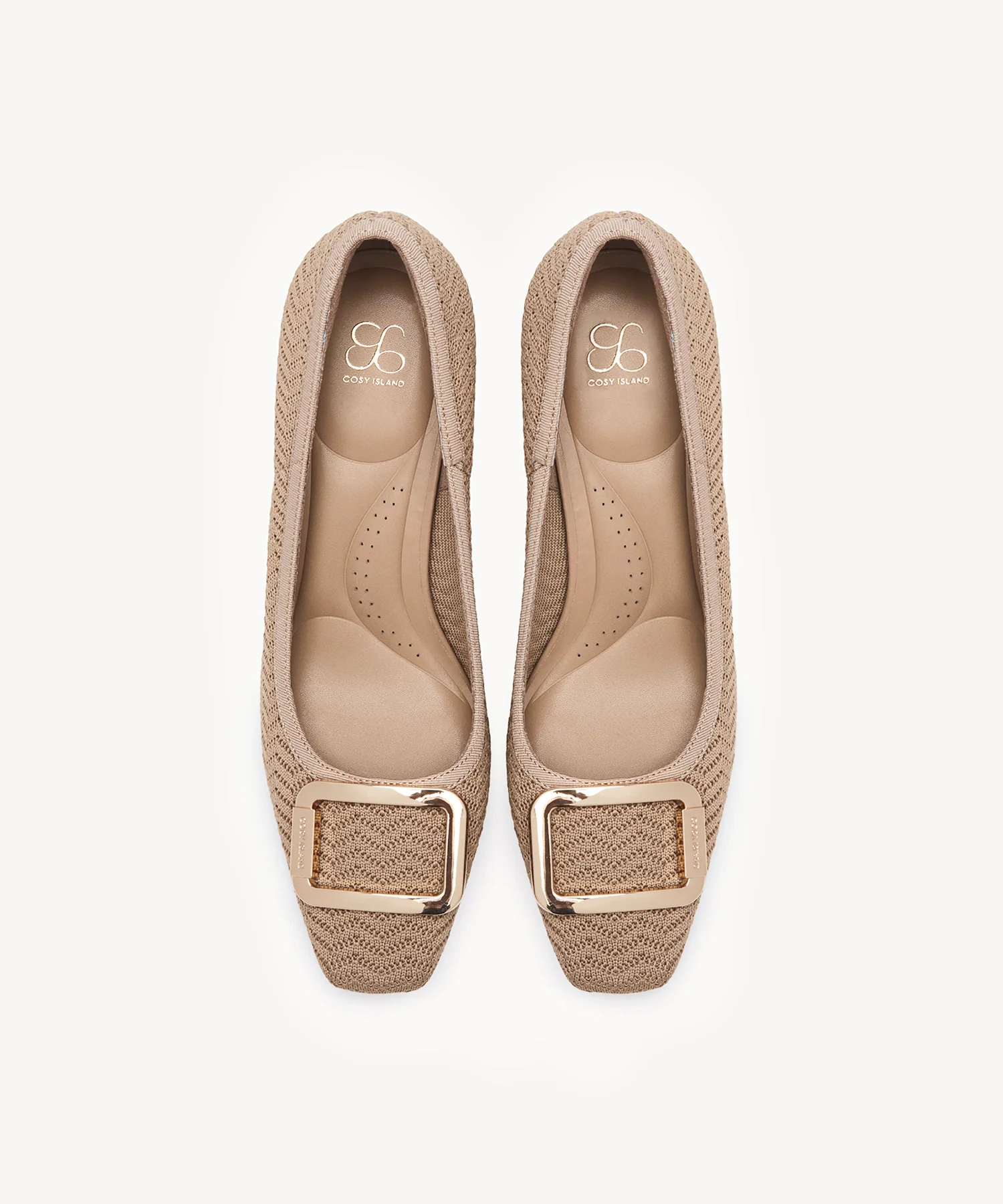 Signature Buckle Square Toe Heeled Pump - Image 8