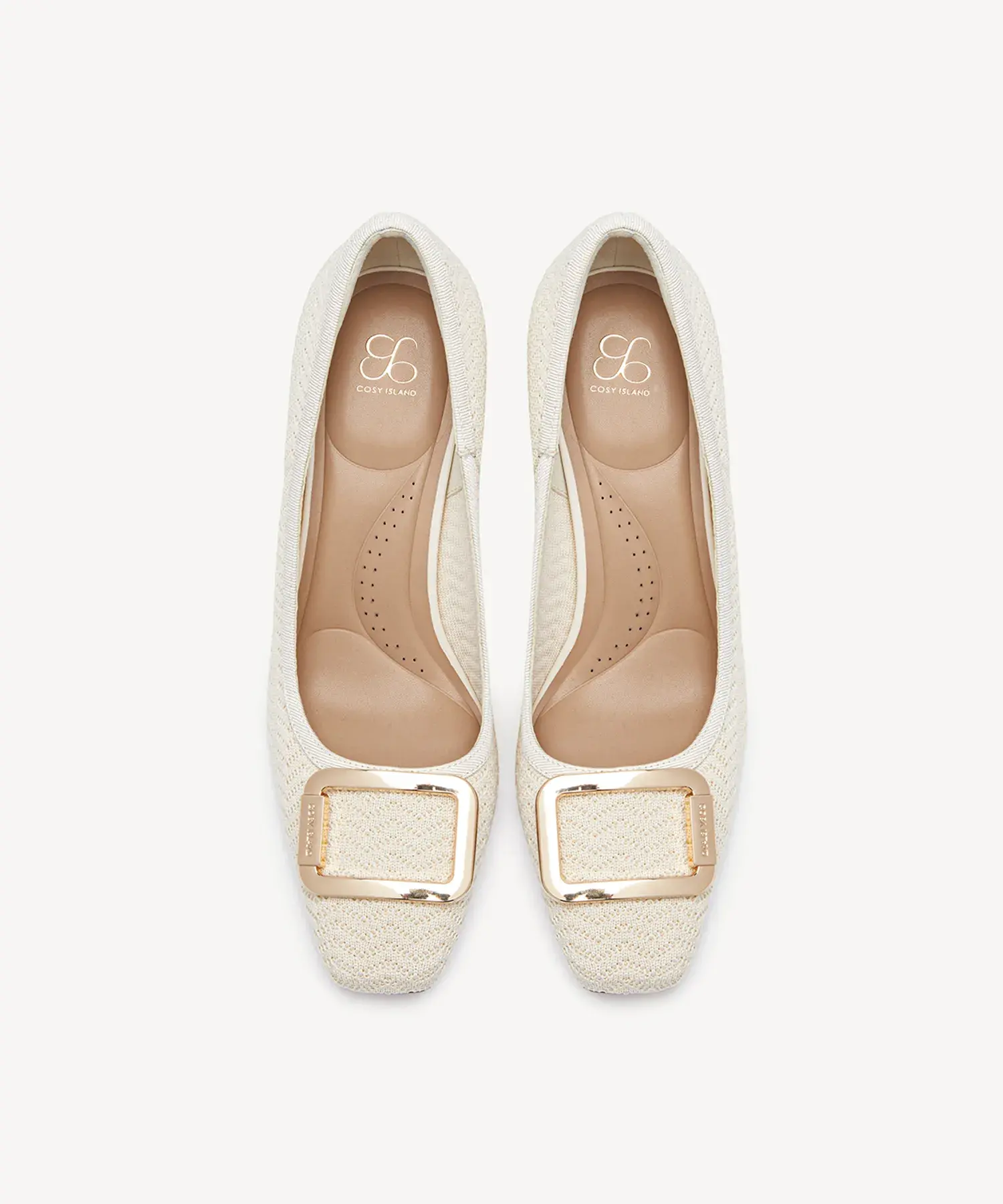 Signature Buckle Square Toe Heeled Pump - Image 14
