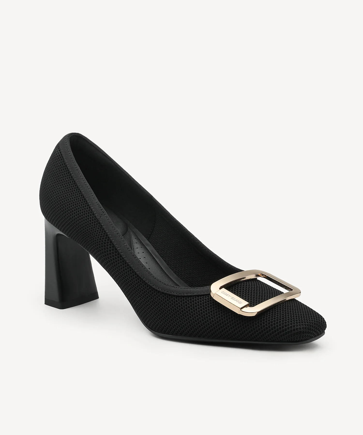 Signature Buckle Square Toe Heeled Pump - Image 20