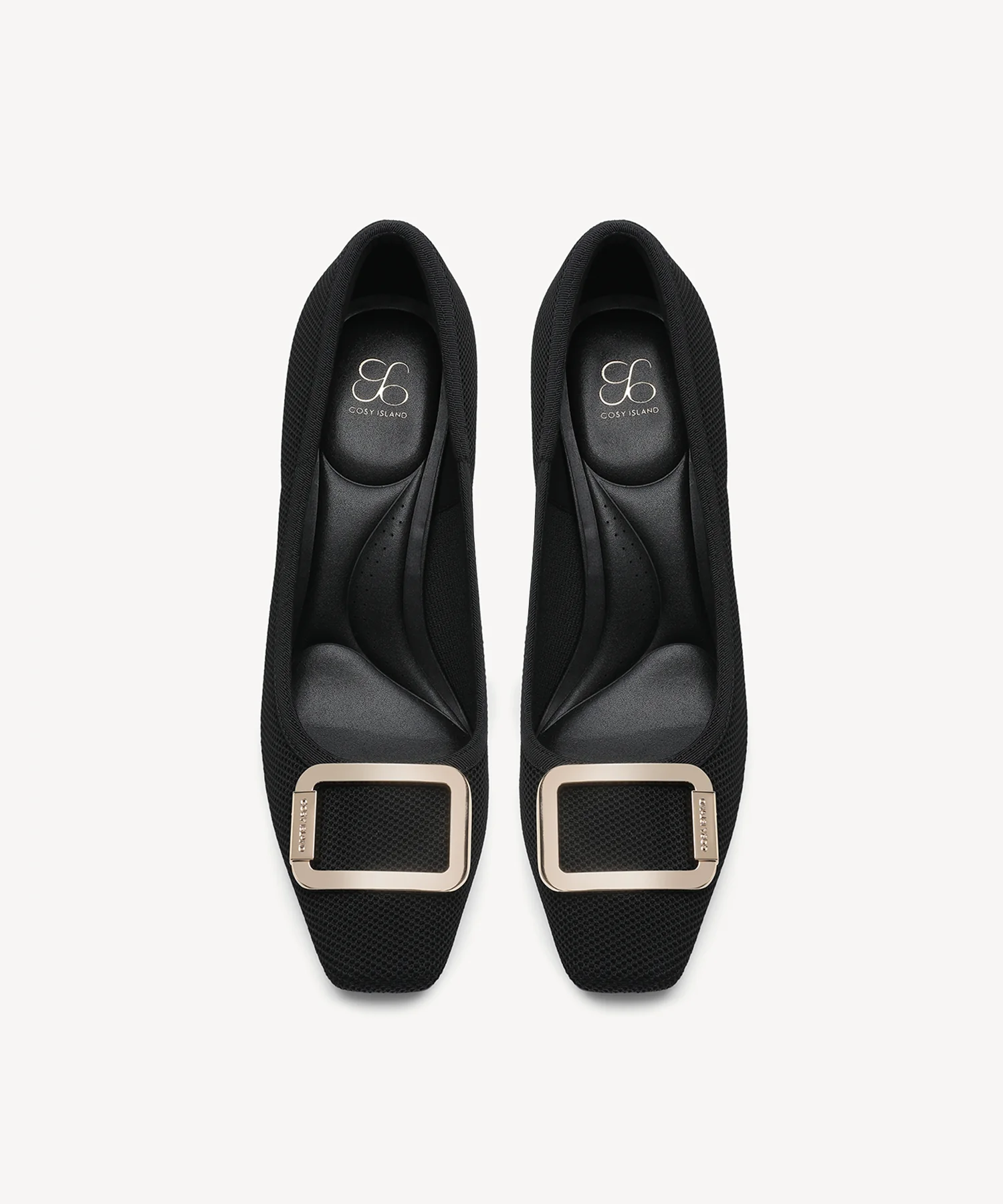Signature Buckle Square Toe Heeled Pump - Image 21