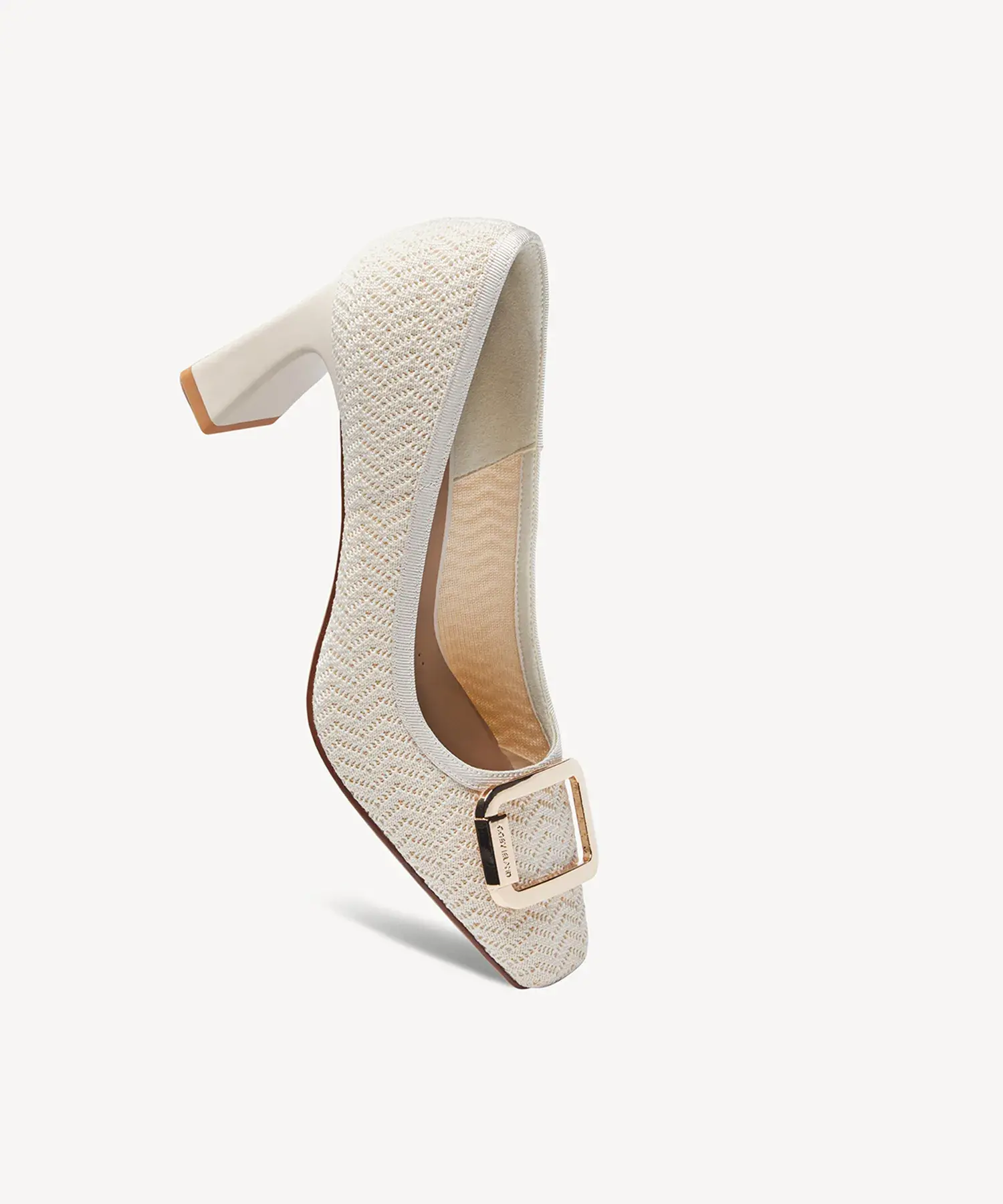 Signature Buckle Square Toe Heeled Pump - Image 15