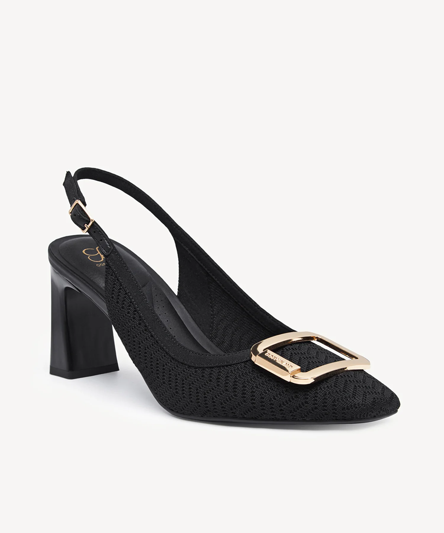 Signature Buckle Square Toe Heeled Slingback - Image 13