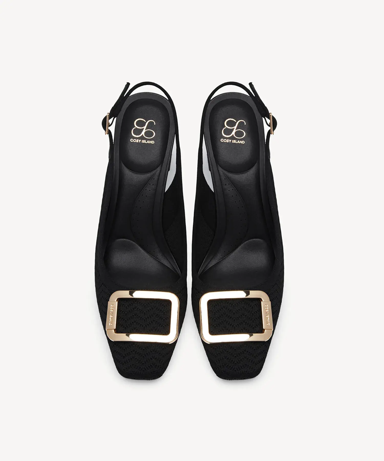 Signature Buckle Square Toe Heeled Slingback - Image 14