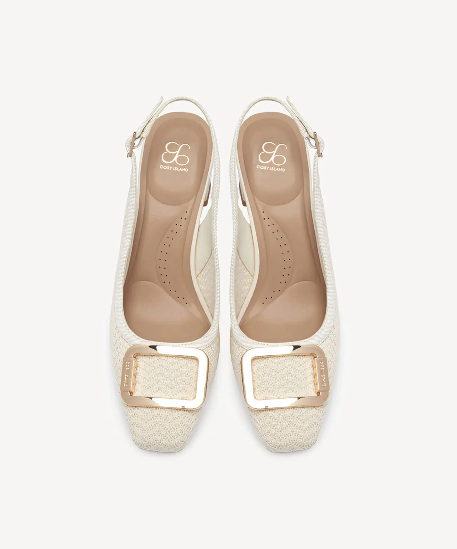 Signature Buckle Square Toe Heeled Slingback - Image 2