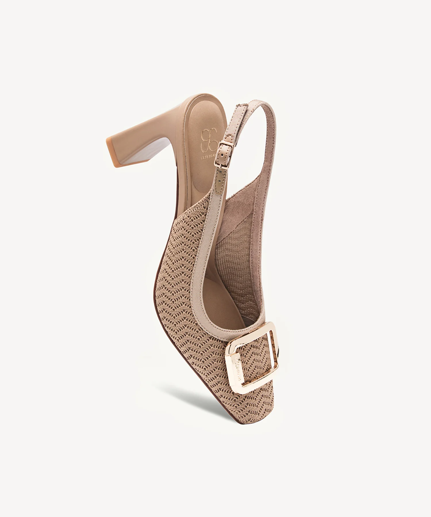 Signature Buckle Square Toe Heeled Slingback - Image 9