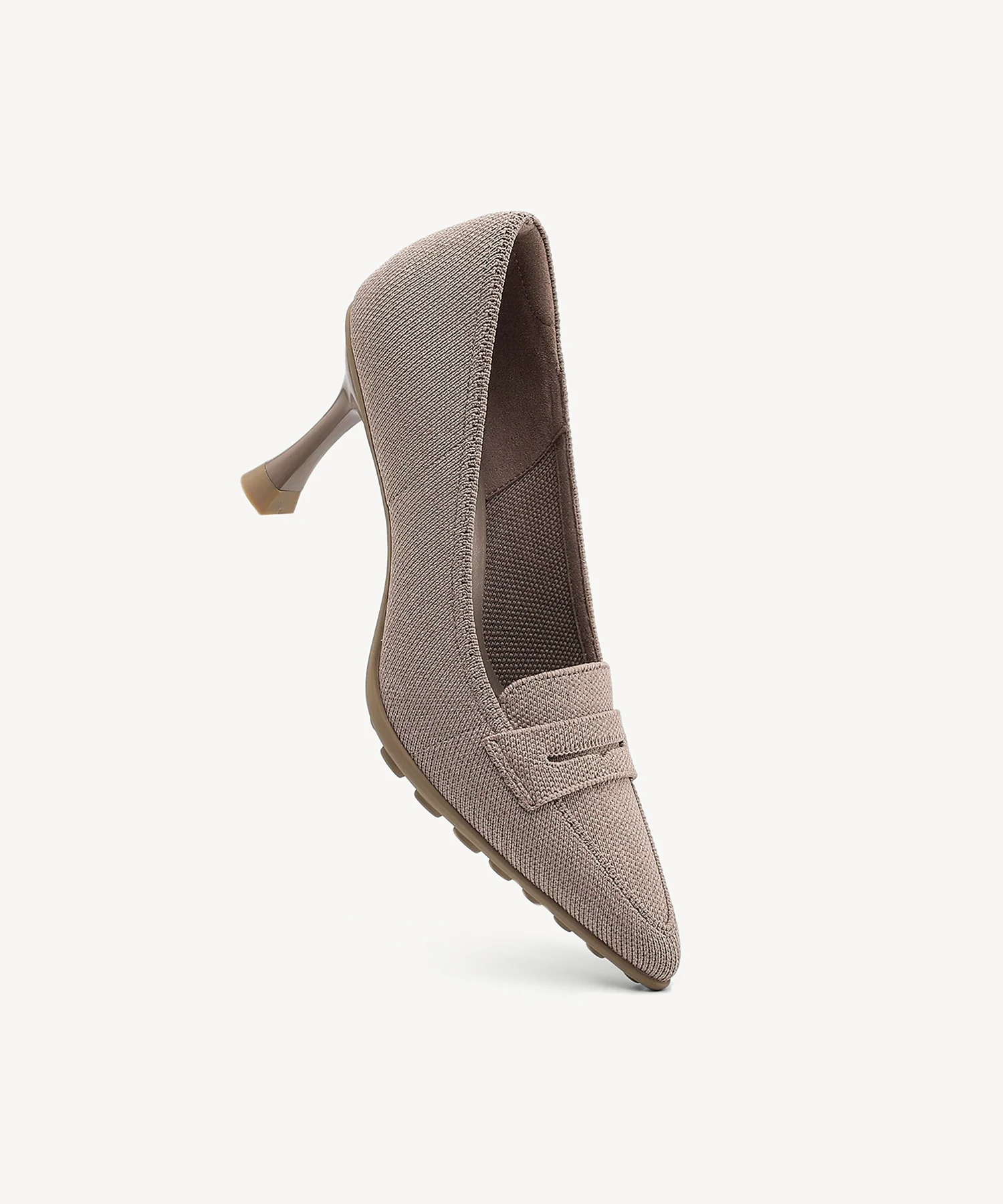 SoftBounce Pointed Toe Heeled Penny Pump - Image 4