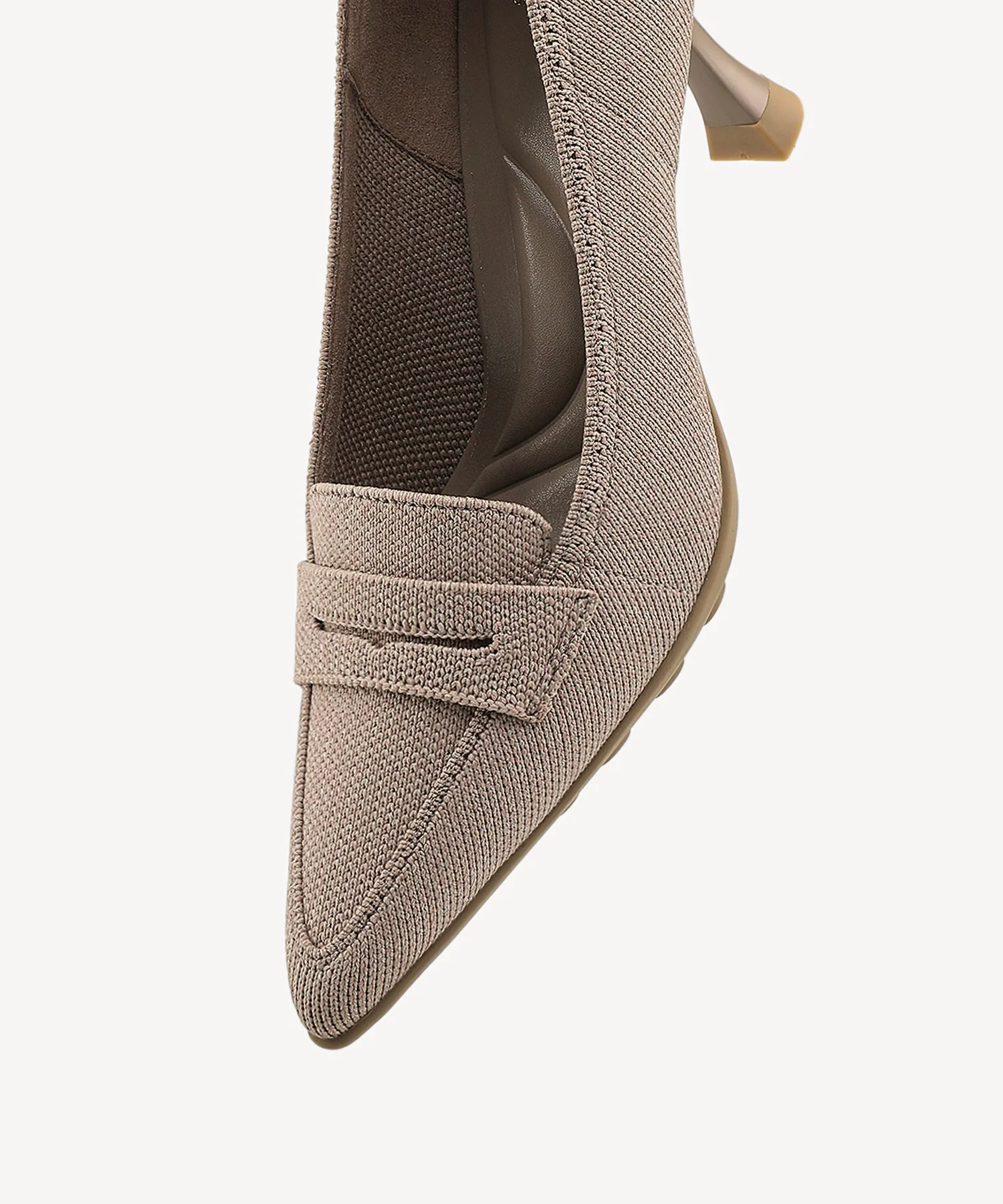 SoftBounce Pointed Toe Heeled Penny Pump - Image 5