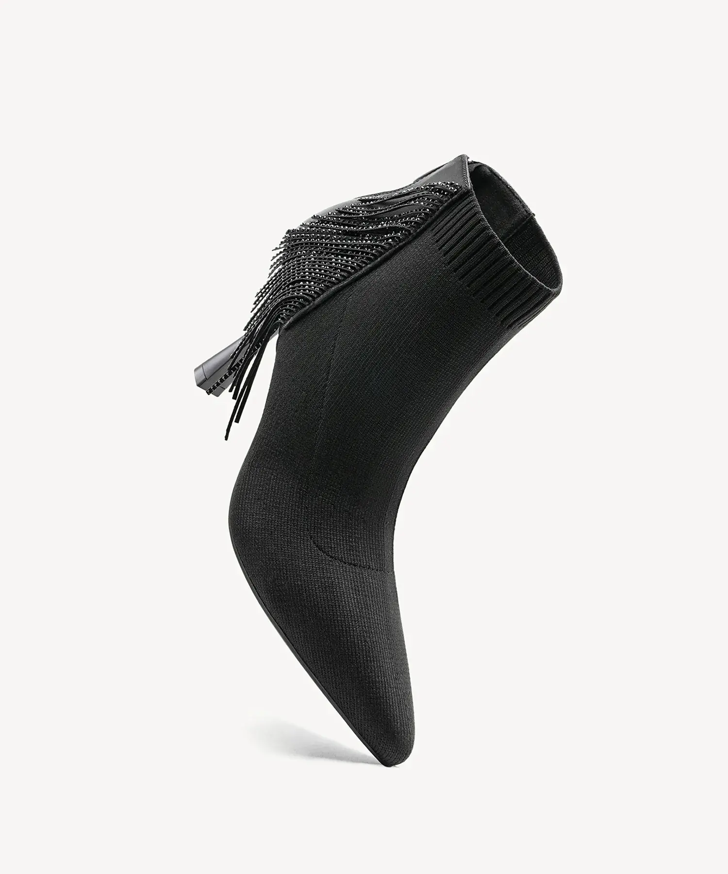 SparkleFlow Pointed Toe Heeled Ankle Boot - Image 9