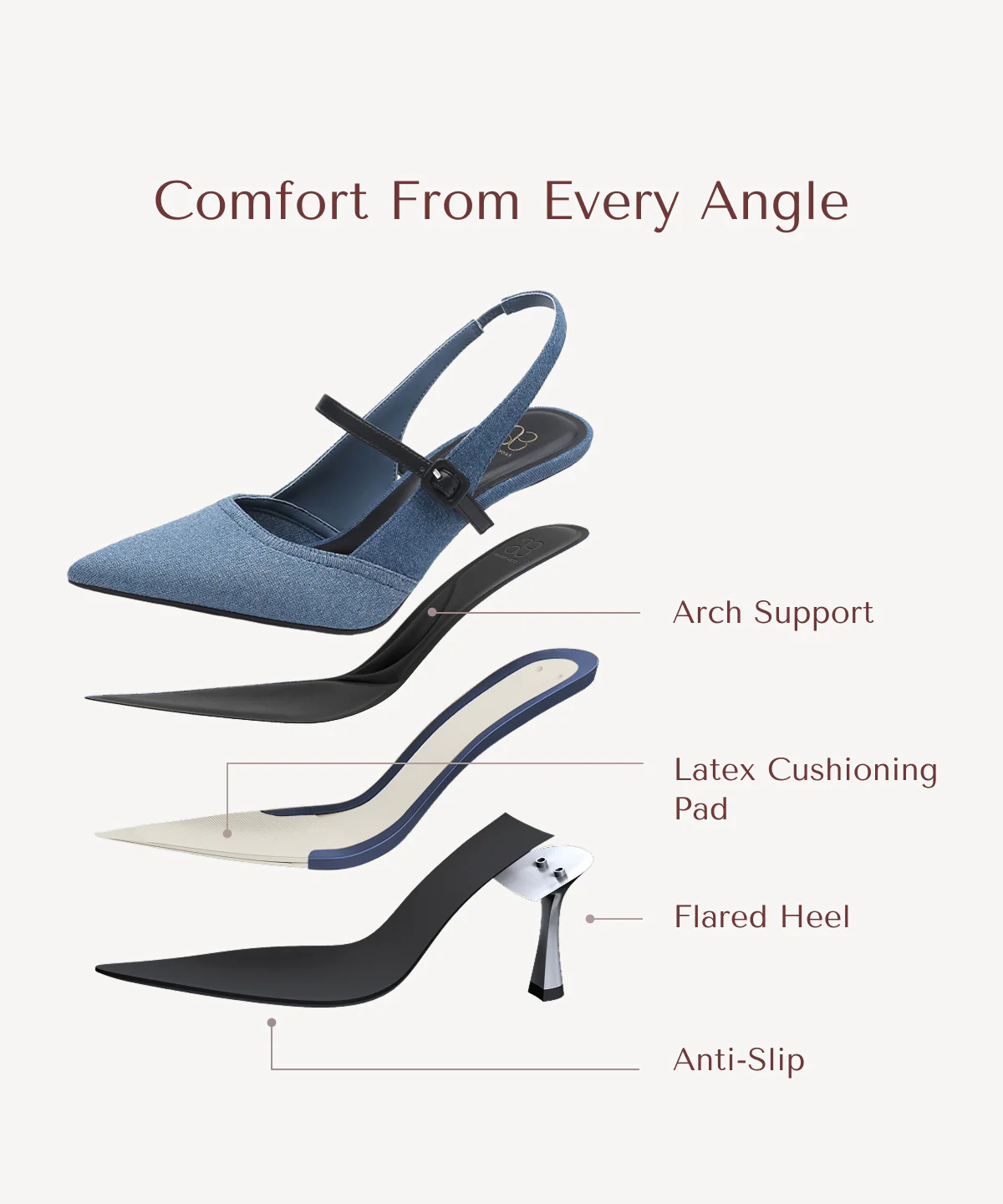 StrikeStep Elegant Stiletto Heeled Slingback - Image 3