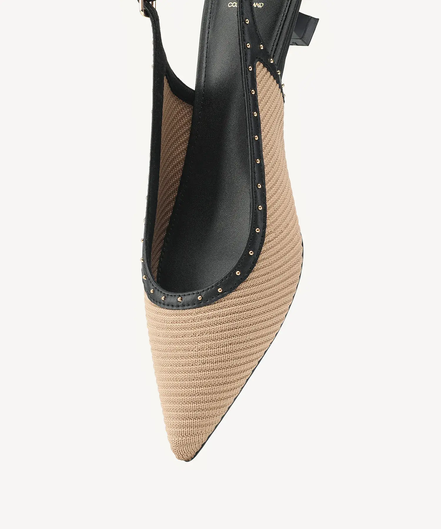 Stud-Trim Elegant Kitten Heeled Slingback - Image 4