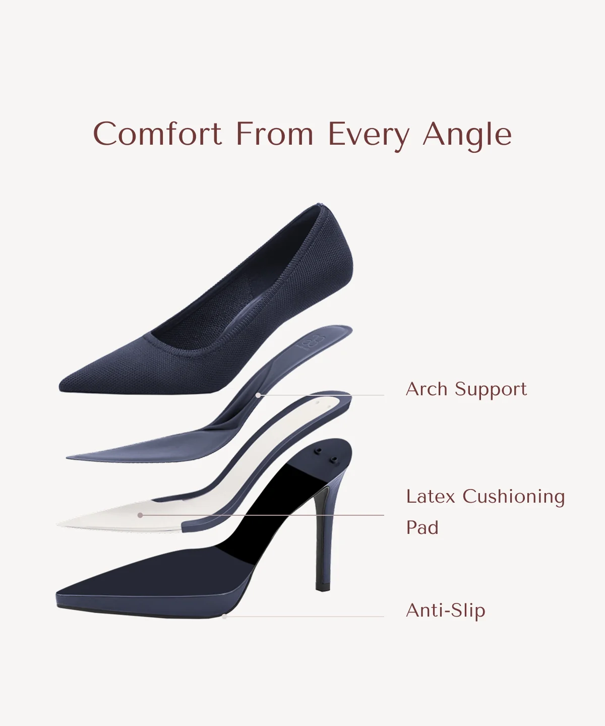 StyleFlex Pointed Toe Heeled Platform Pump - Image 18