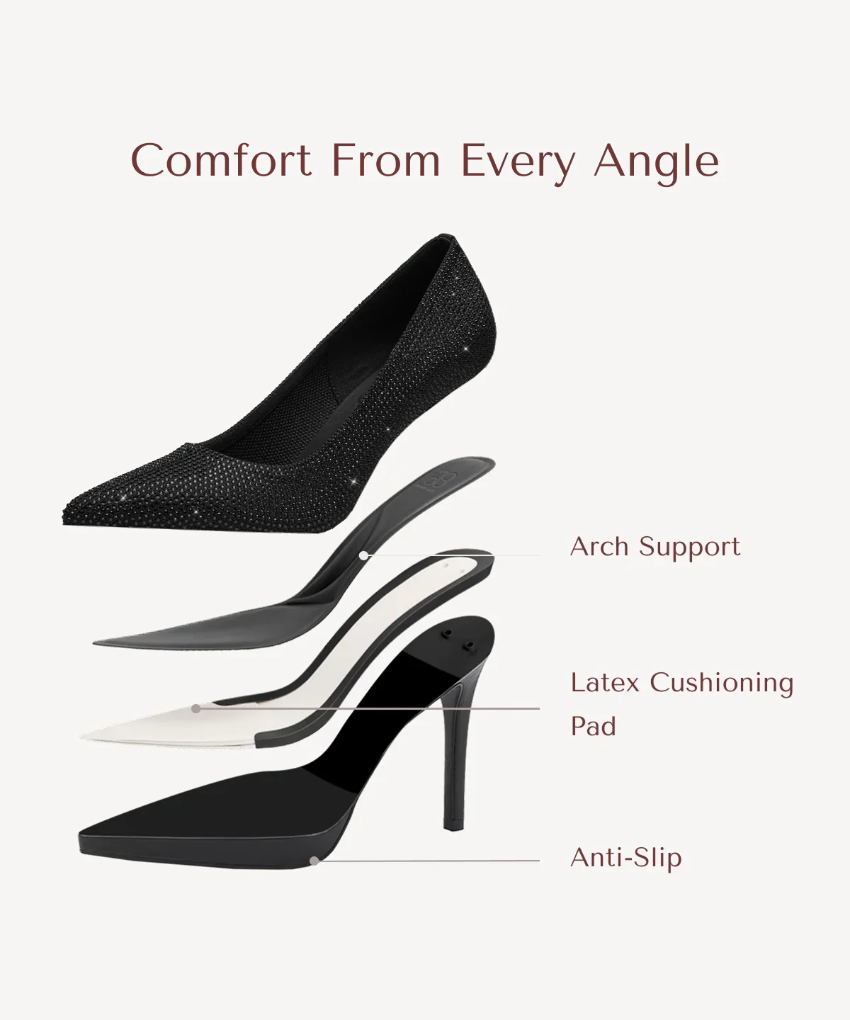 StyleFlex Pointed Toe Heeled Platform Pump - Image 32