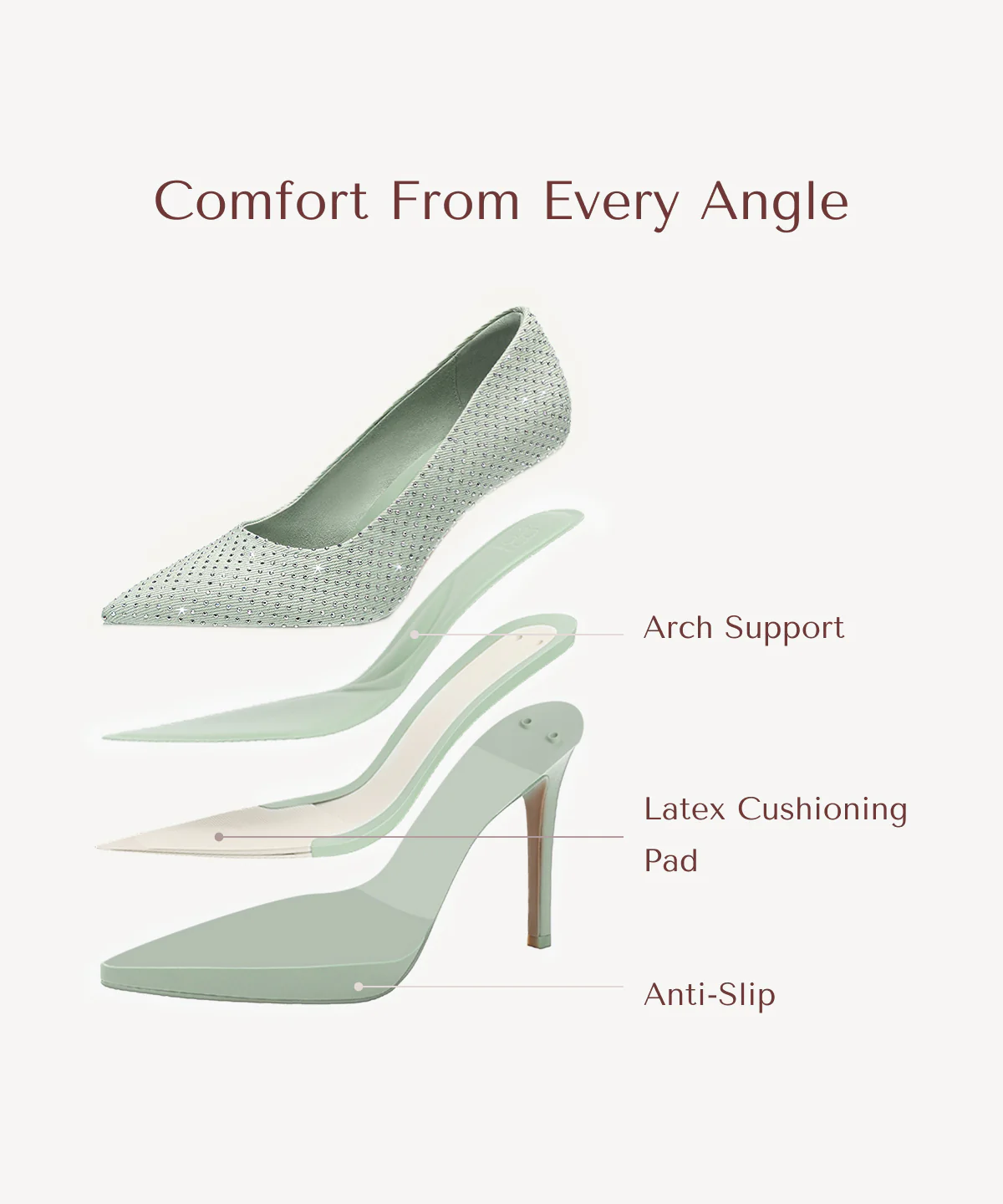 StyleFlex Pointed Toe Heeled Platform Pump - Image 60