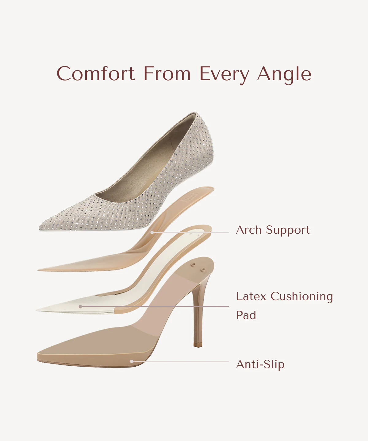 StyleFlex Pointed Toe Heeled Platform Pump - Image 53