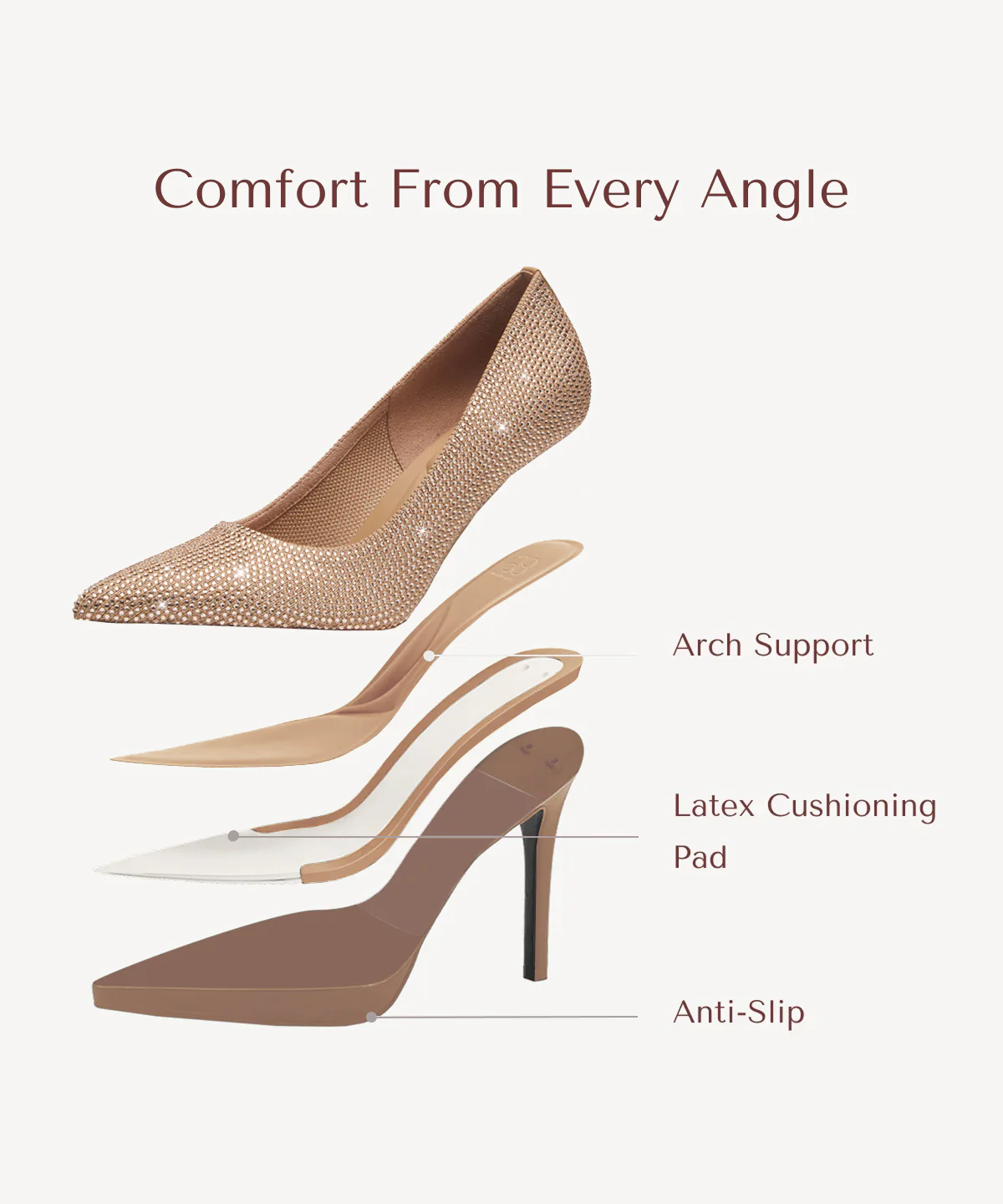 StyleFlex Pointed Toe Heeled Platform Pump - Image 67